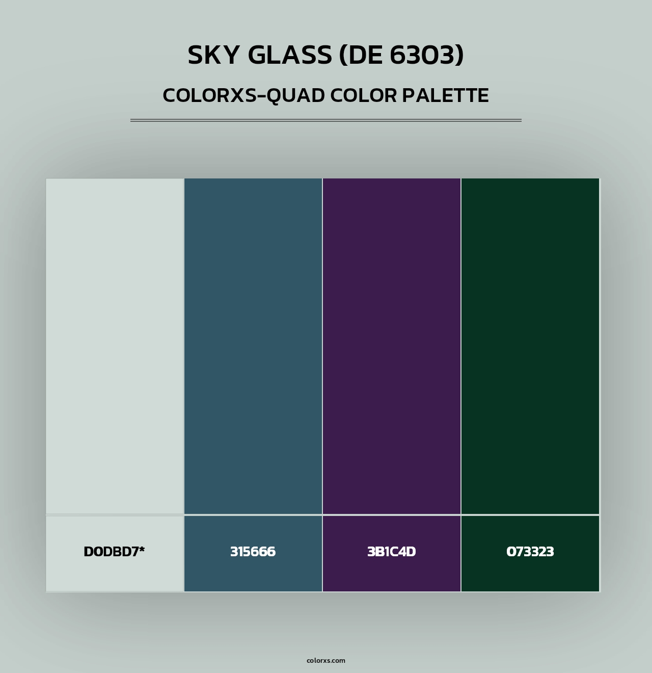 Sky Glass (DE 6303) - Colorxs Quad Palette
