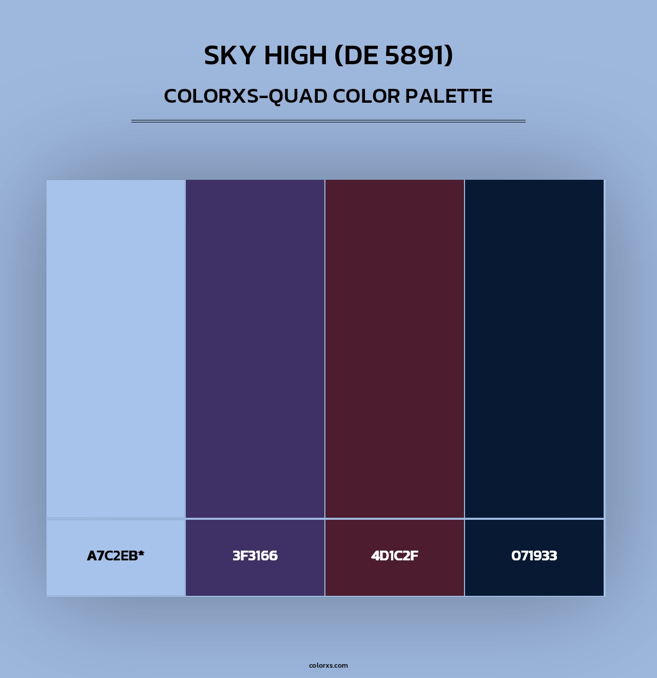 Sky High (DE 5891) - Colorxs Quad Palette
