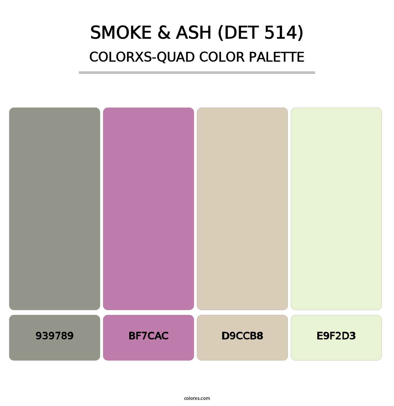 Smoke & Ash (DET 514) - Colorxs Quad Palette