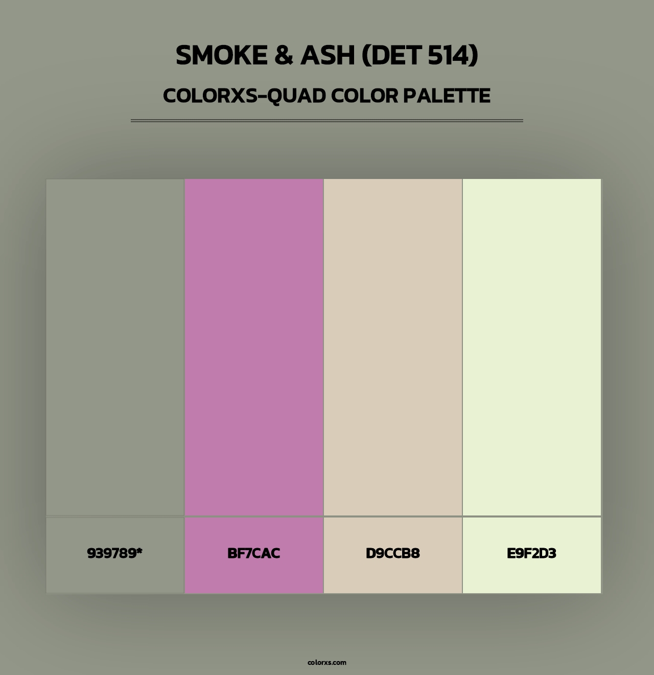 Smoke & Ash (DET 514) - Colorxs Quad Palette