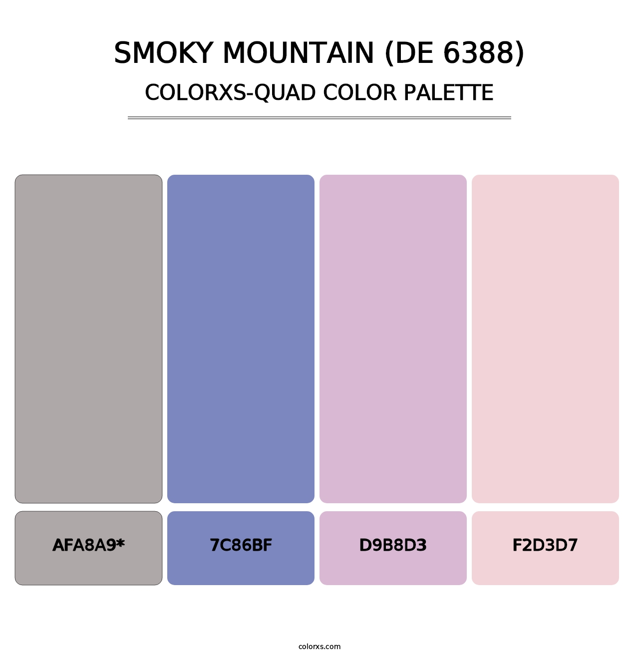 Smoky Mountain (DE 6388) - Colorxs Quad Palette