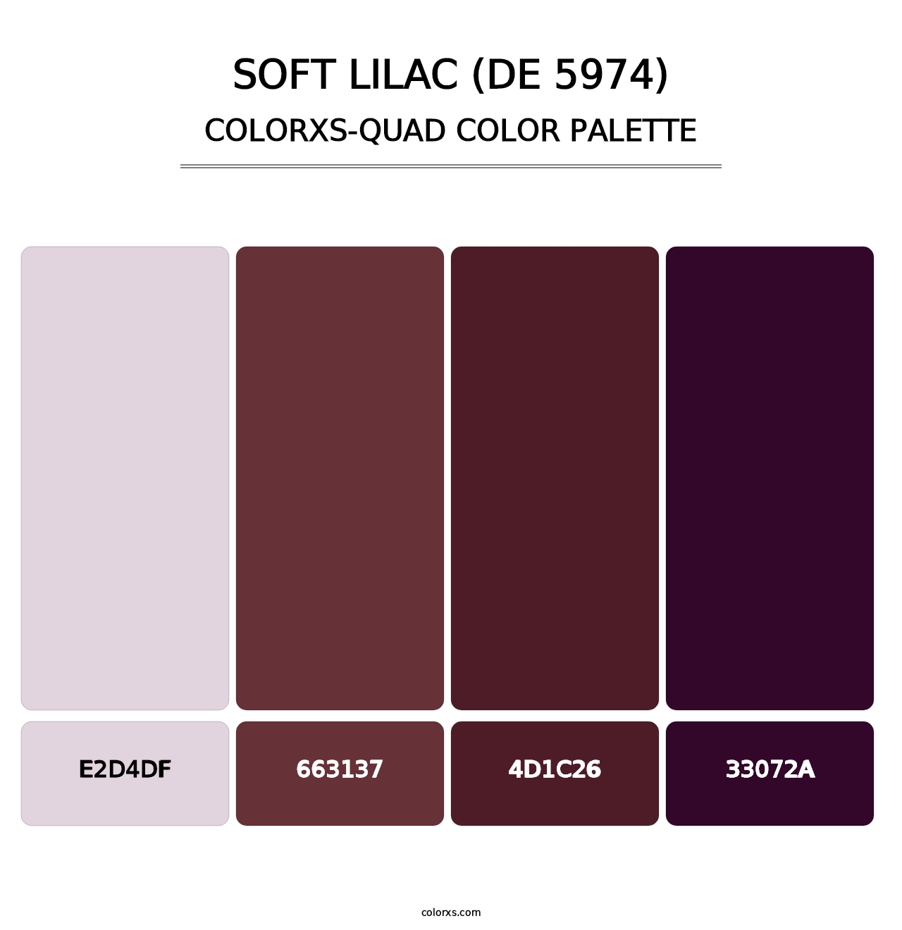 Soft Lilac (DE 5974) - Colorxs Quad Palette
