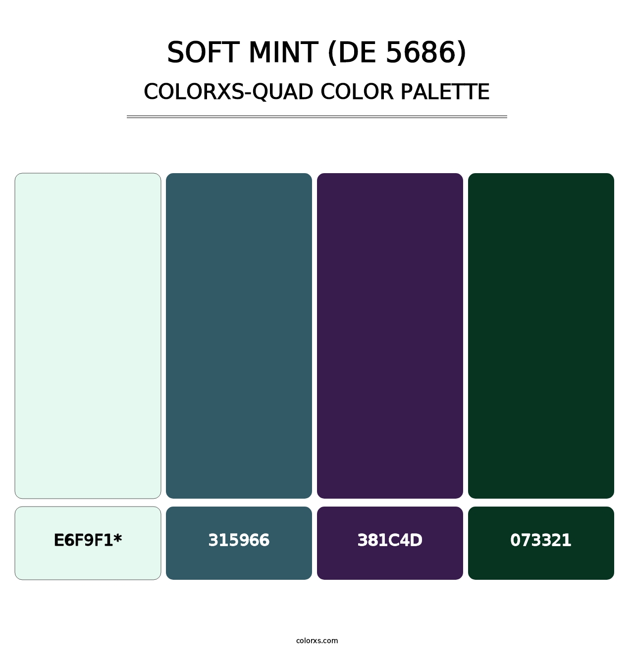 Soft Mint (DE 5686) - Colorxs Quad Palette