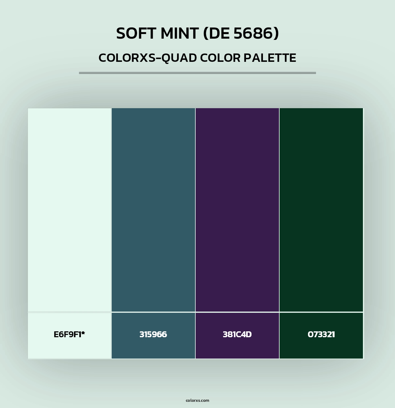 Soft Mint (DE 5686) - Colorxs Quad Palette