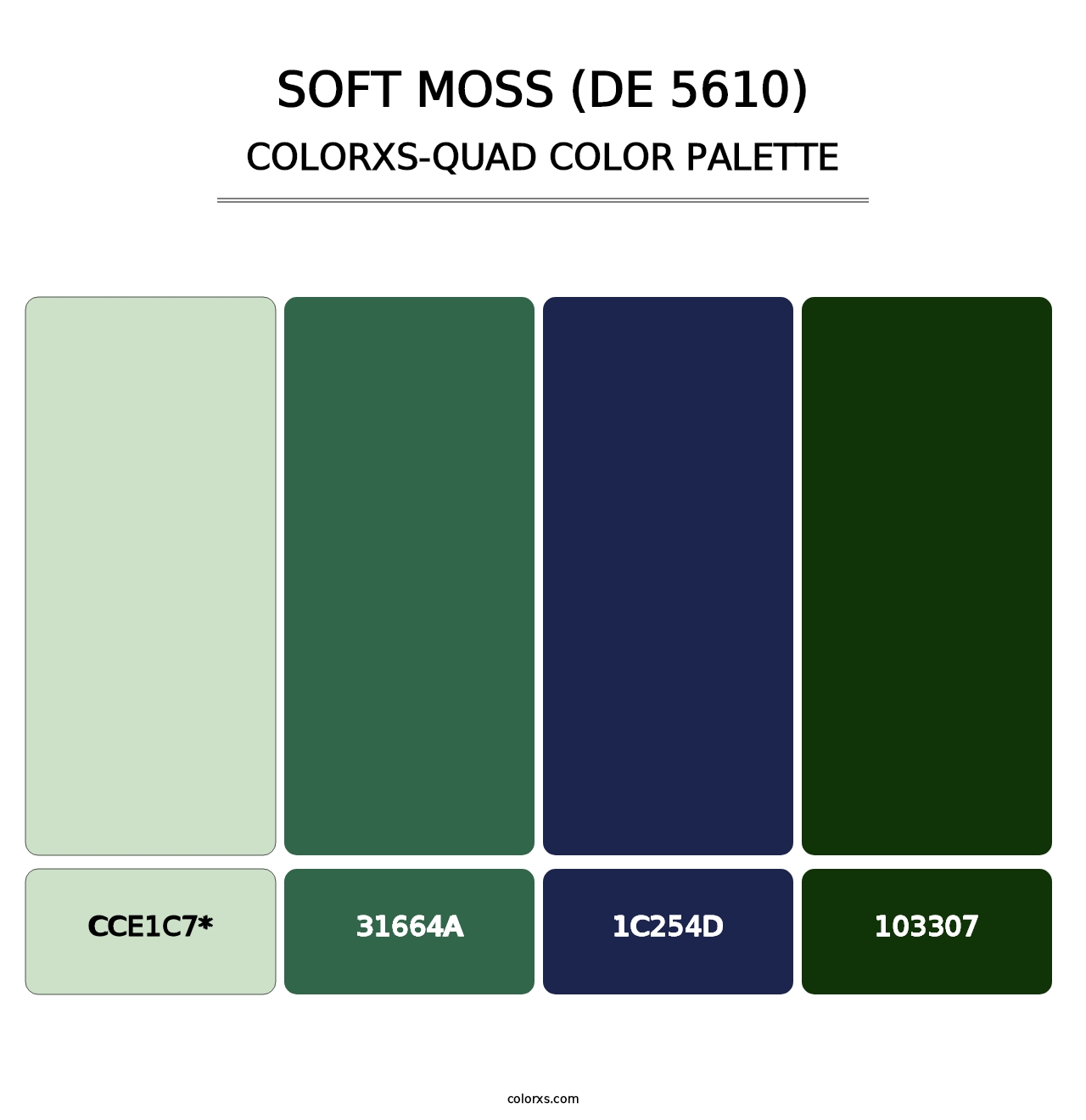 Soft Moss (DE 5610) - Colorxs Quad Palette