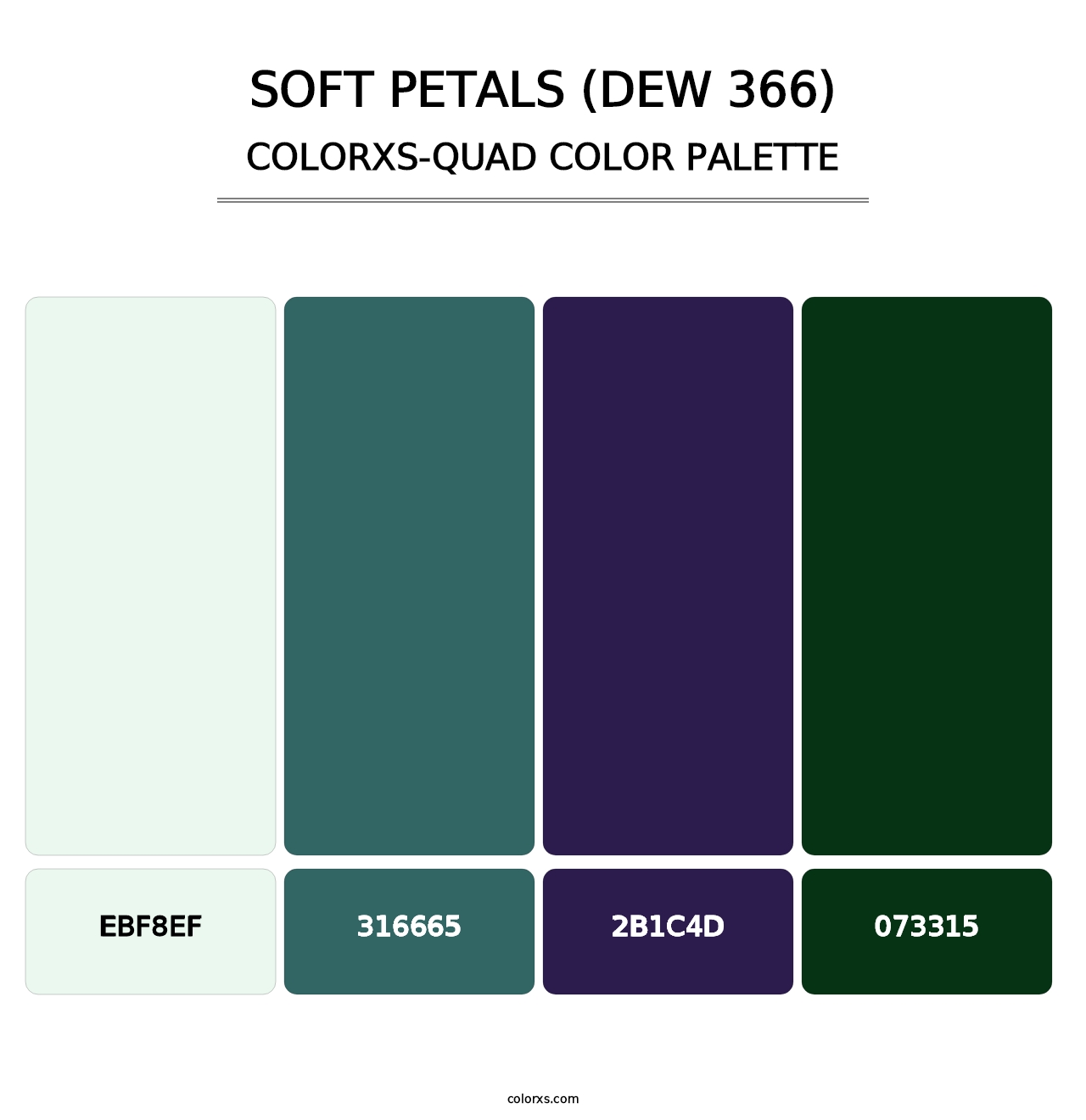 Soft Petals (DEW 366) - Colorxs Quad Palette