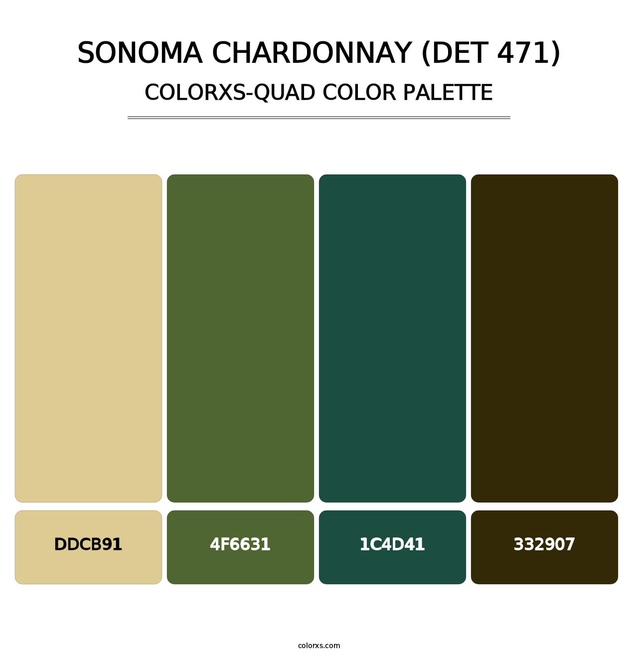 Sonoma Chardonnay (DET 471) - Colorxs Quad Palette