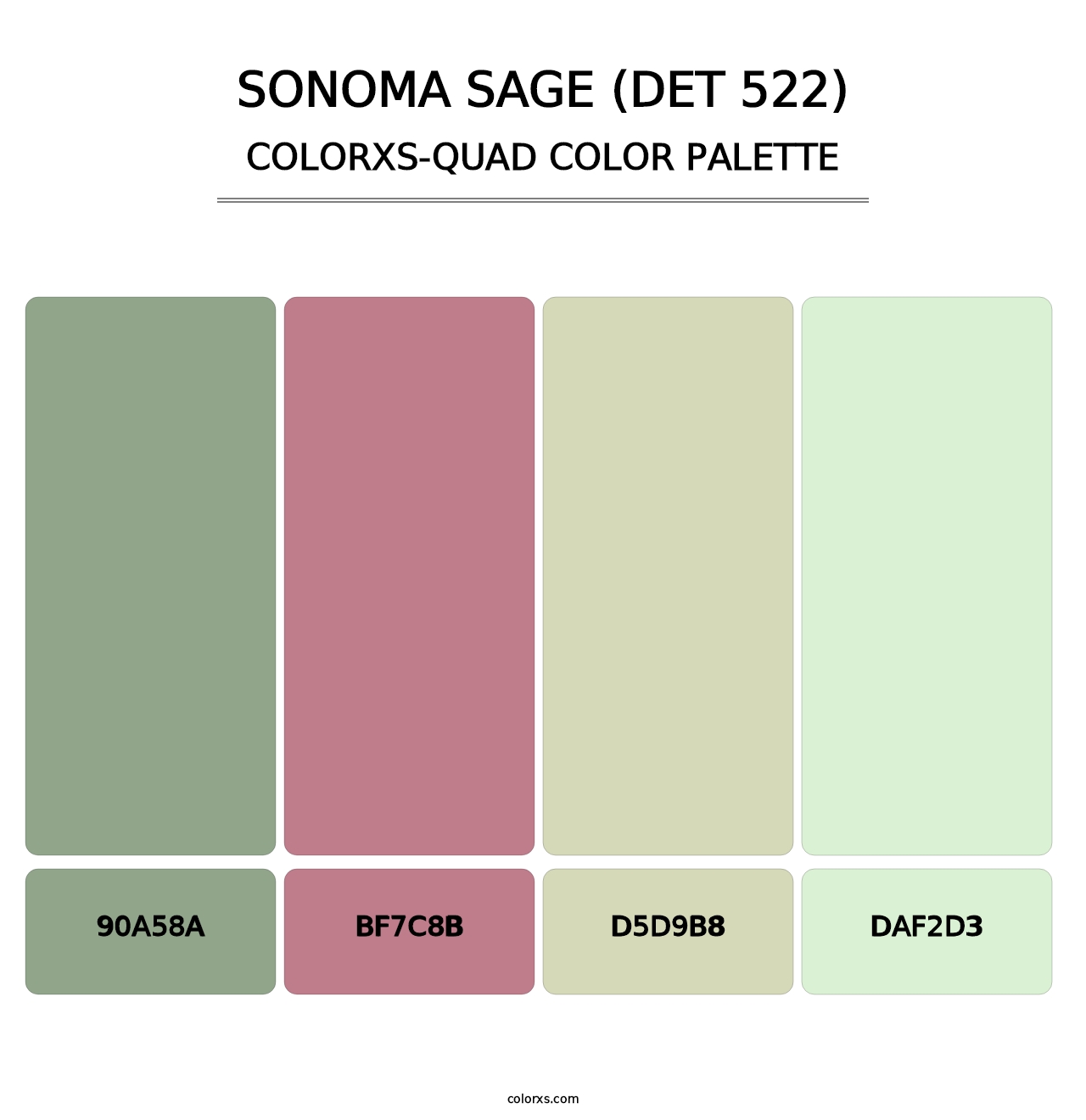 Sonoma Sage (DET 522) - Colorxs Quad Palette