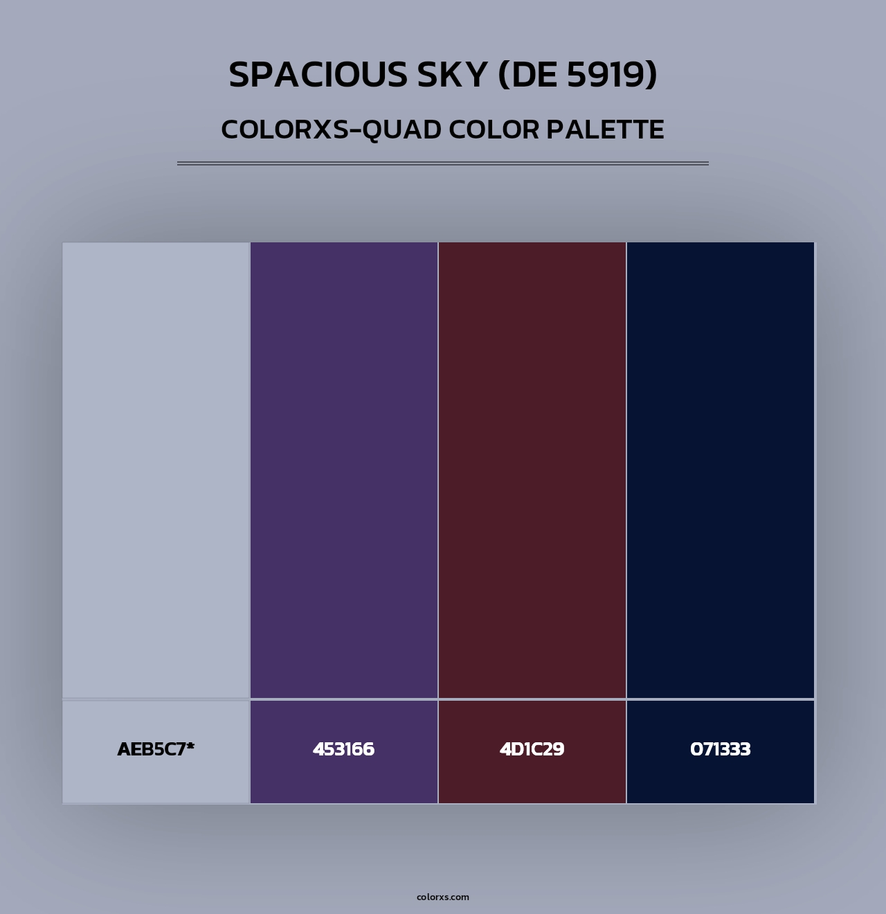 Spacious Sky (DE 5919) - Colorxs Quad Palette