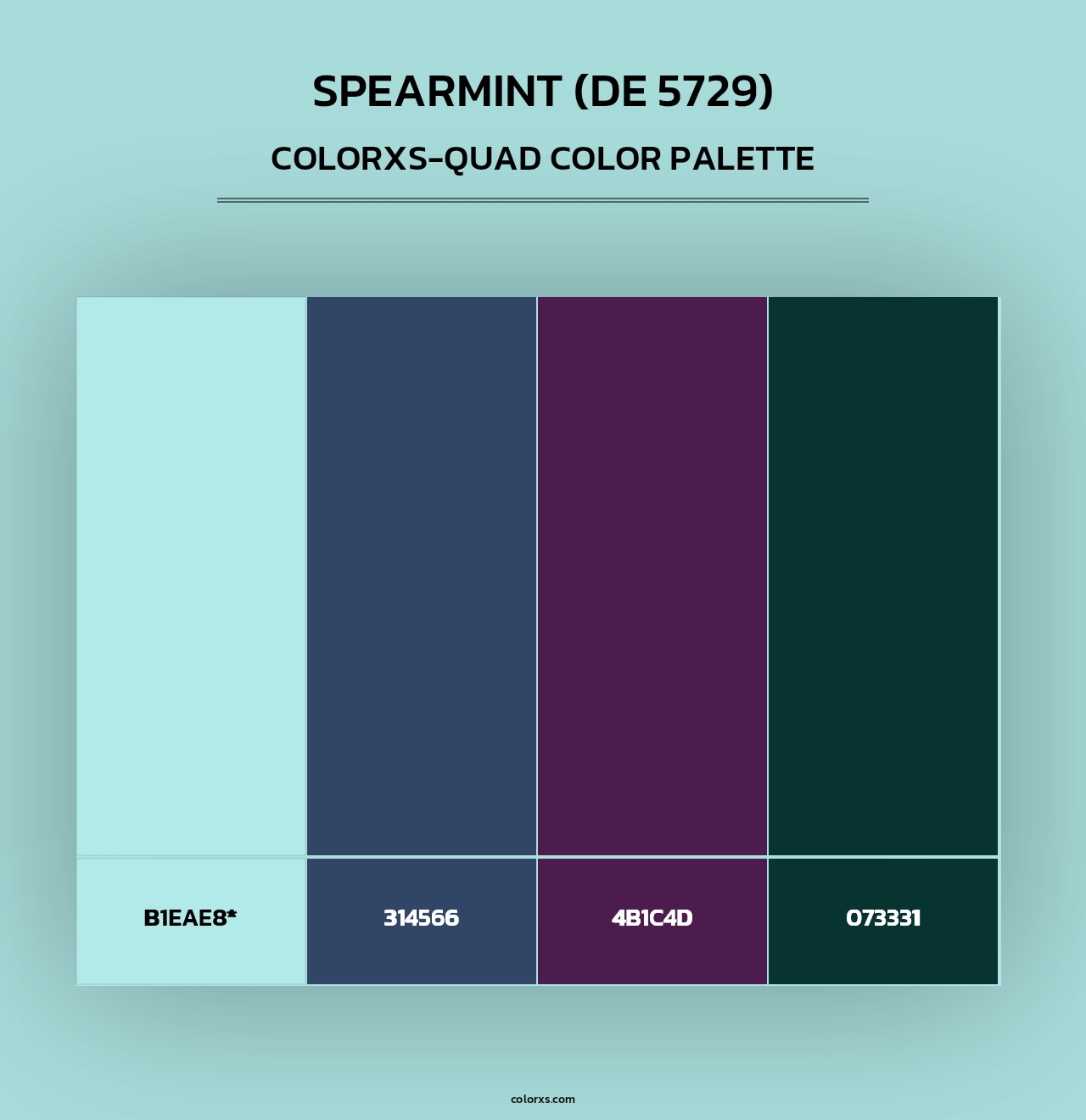 Spearmint (DE 5729) - Colorxs Quad Palette