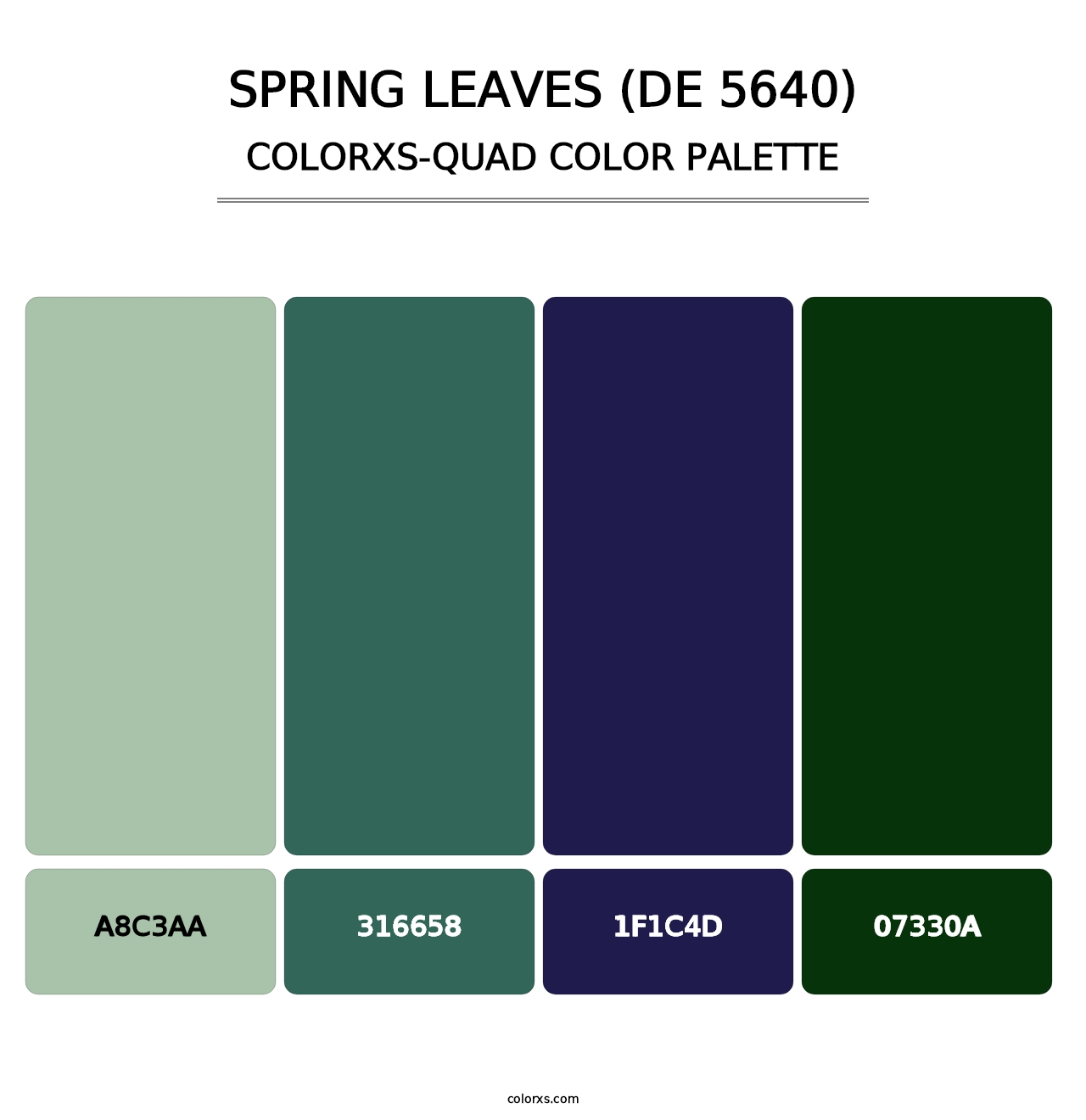 Spring Leaves (DE 5640) - Colorxs Quad Palette