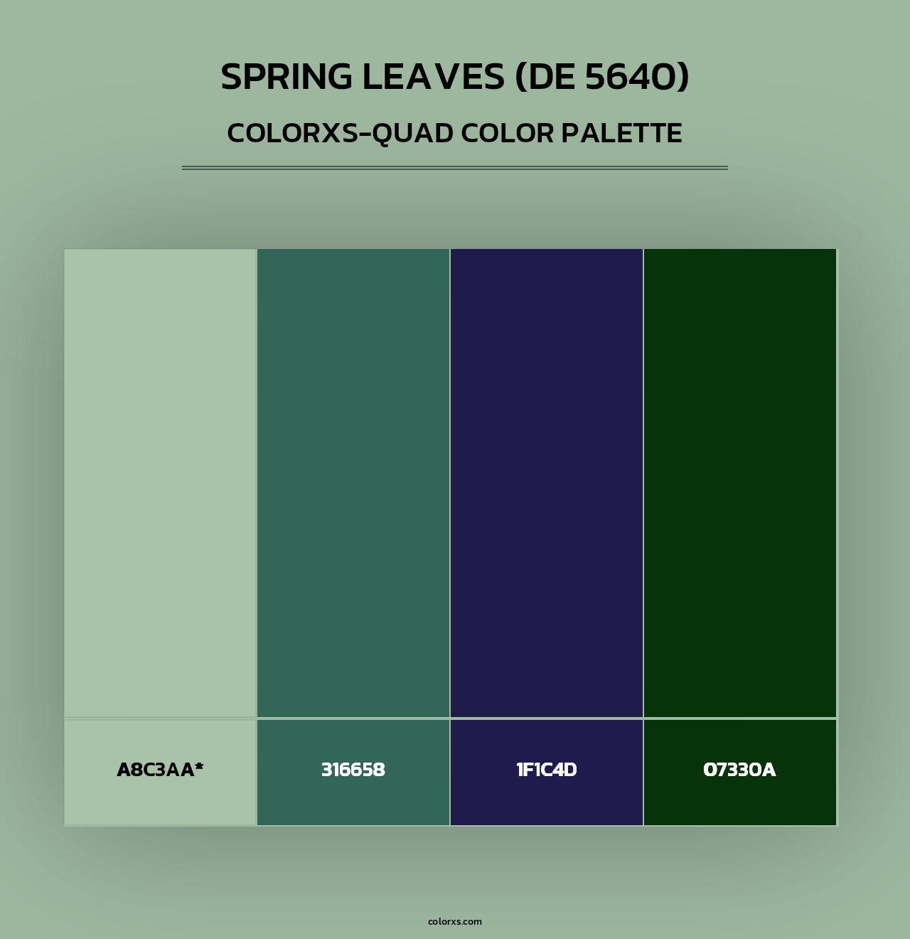 Spring Leaves (DE 5640) - Colorxs Quad Palette