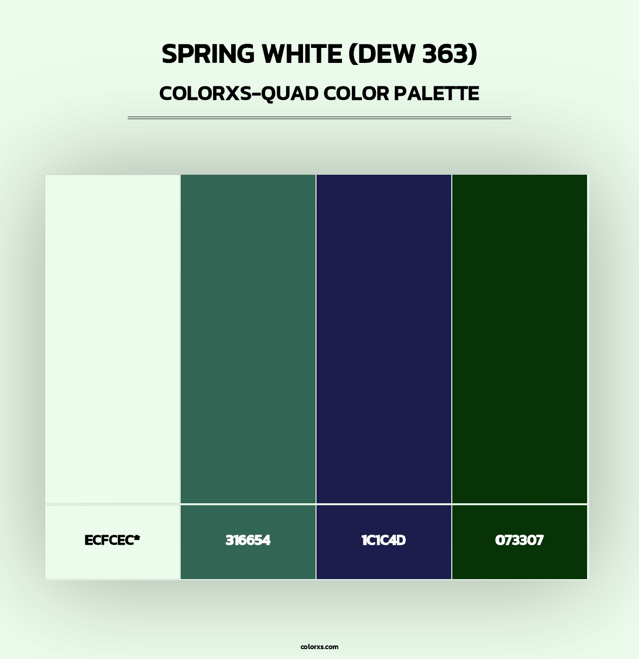 Spring White (DEW 363) - Colorxs Quad Palette