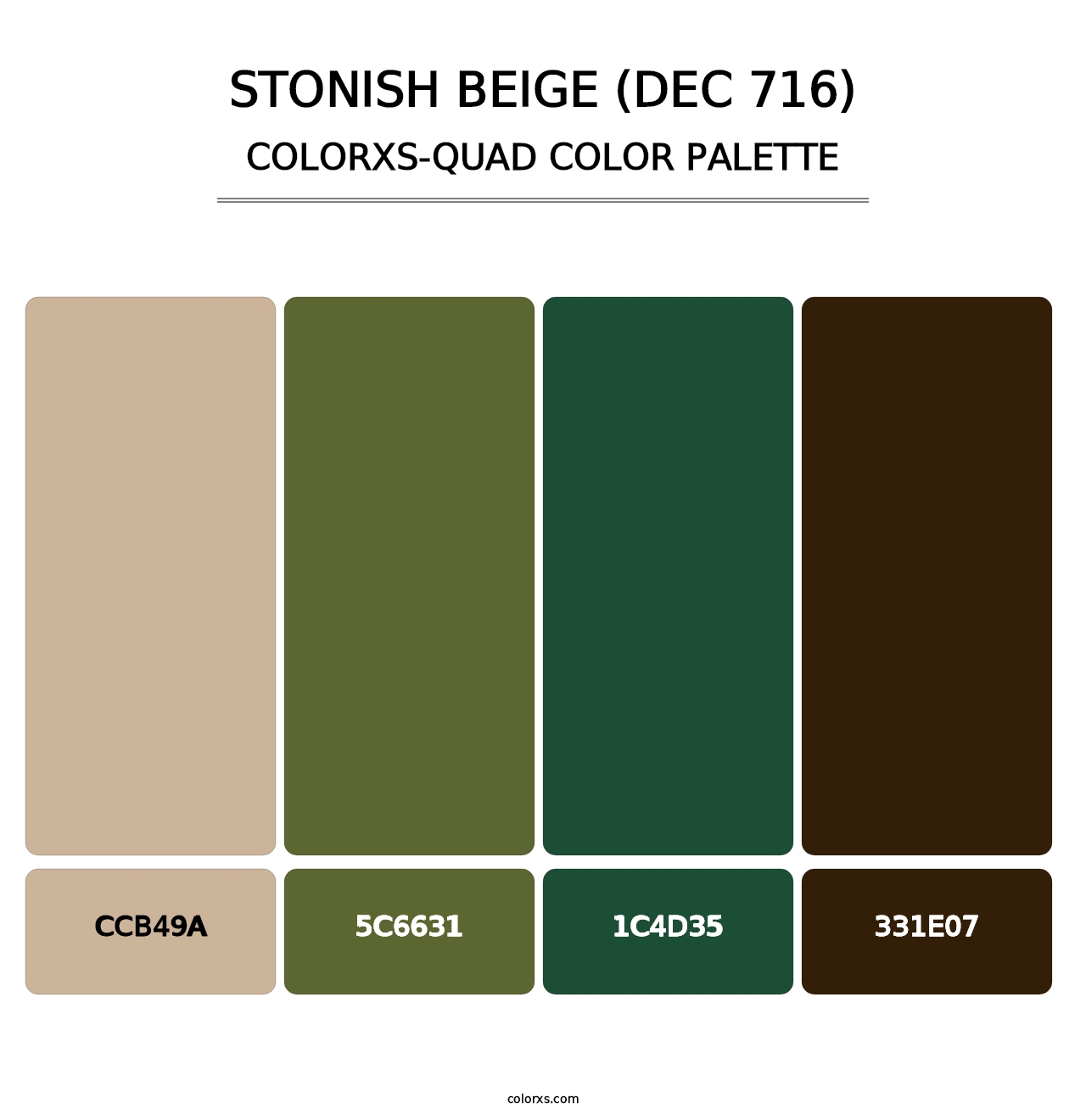 Stonish Beige (DEC 716) - Colorxs Quad Palette