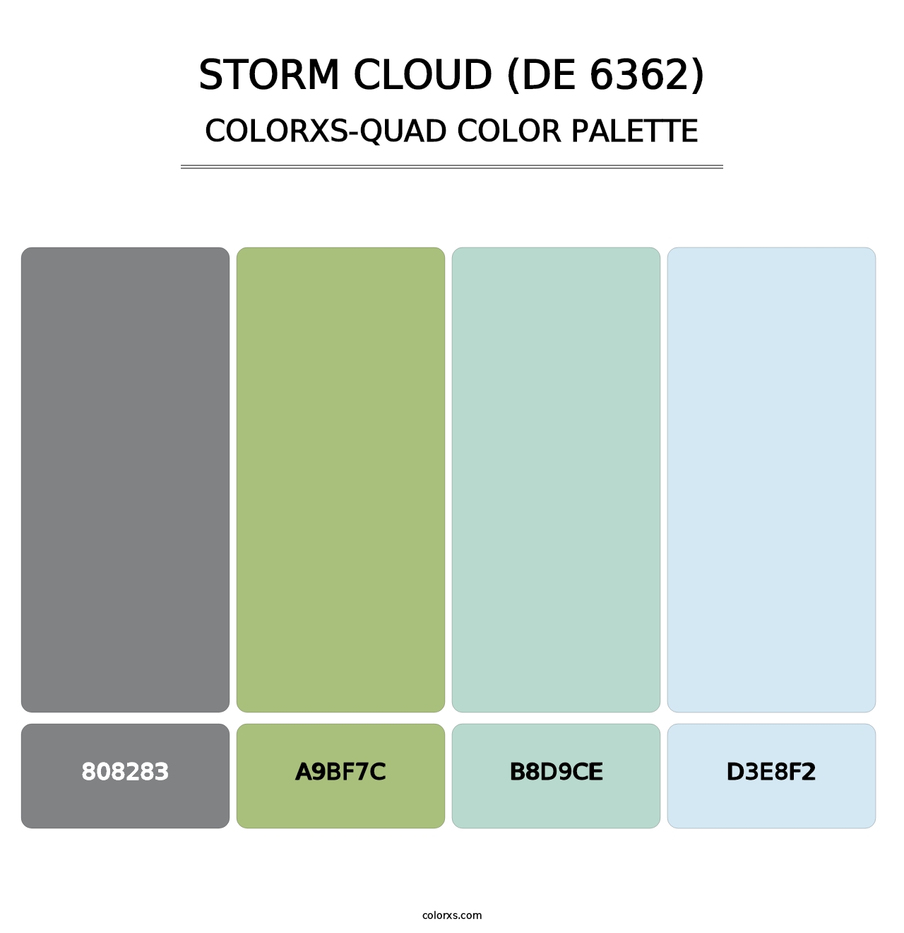 Storm Cloud (DE 6362) - Colorxs Quad Palette