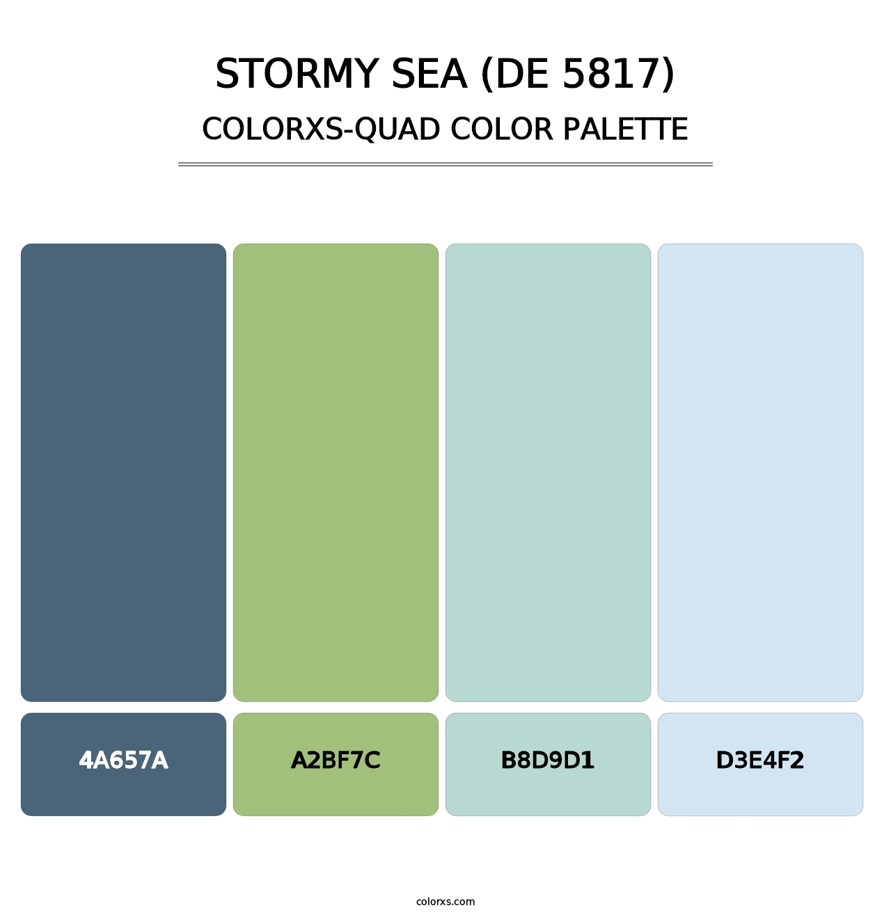 Stormy Sea (DE 5817) - Colorxs Quad Palette