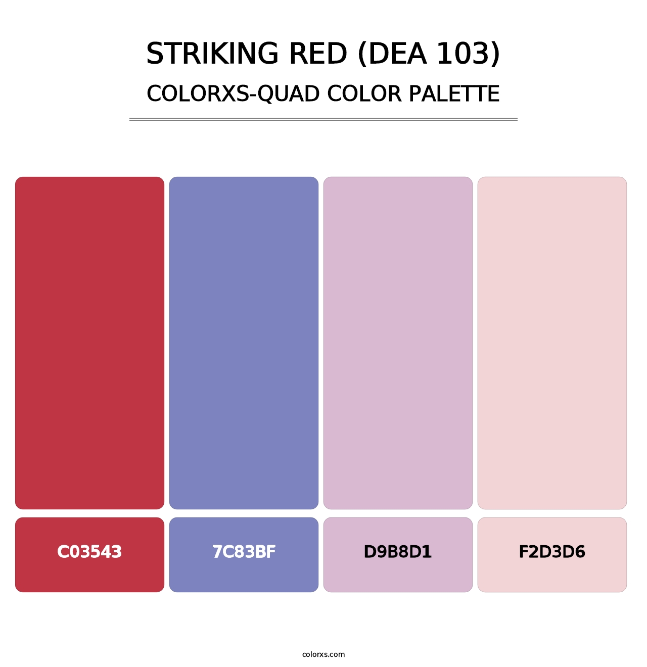Striking Red (DEA 103) - Colorxs Quad Palette