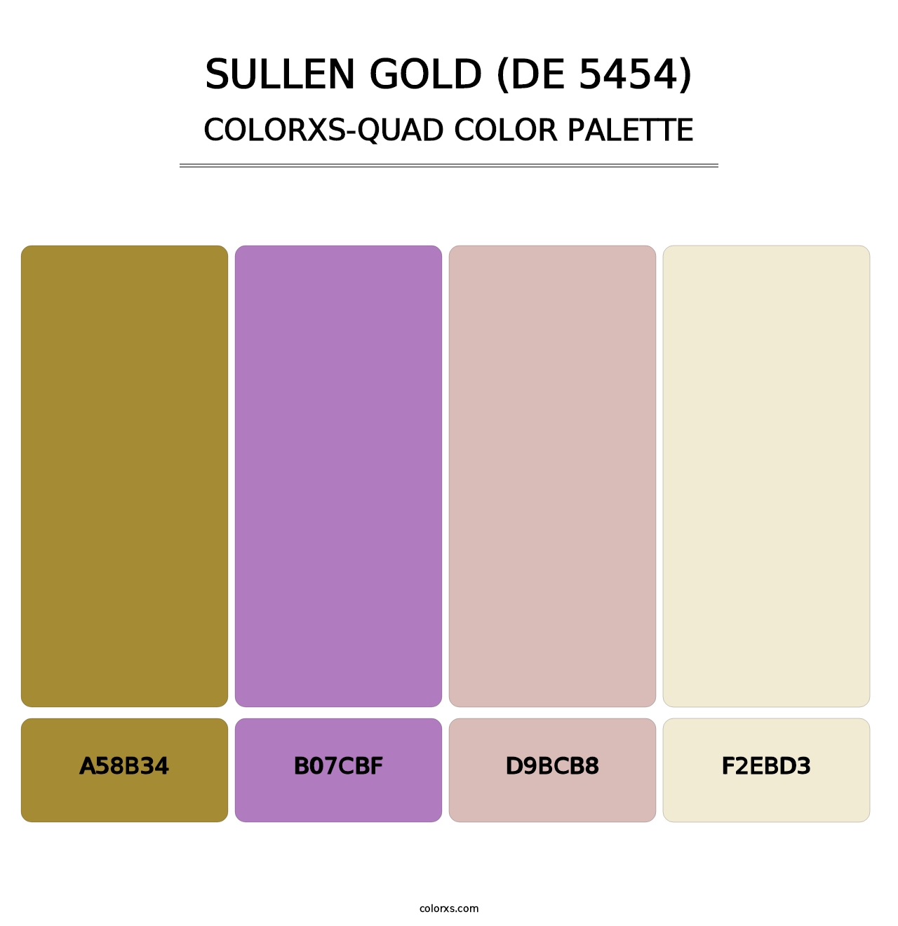 Sullen Gold (DE 5454) - Colorxs Quad Palette