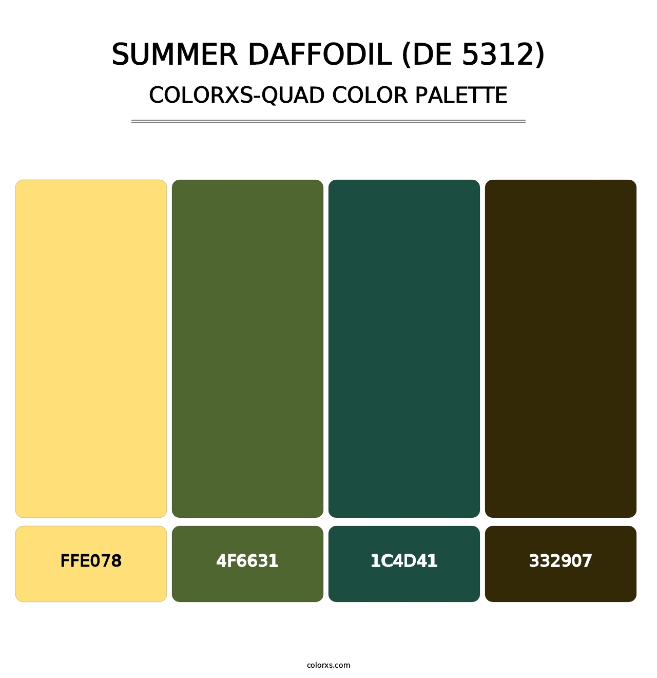 Summer Daffodil (DE 5312) - Colorxs Quad Palette