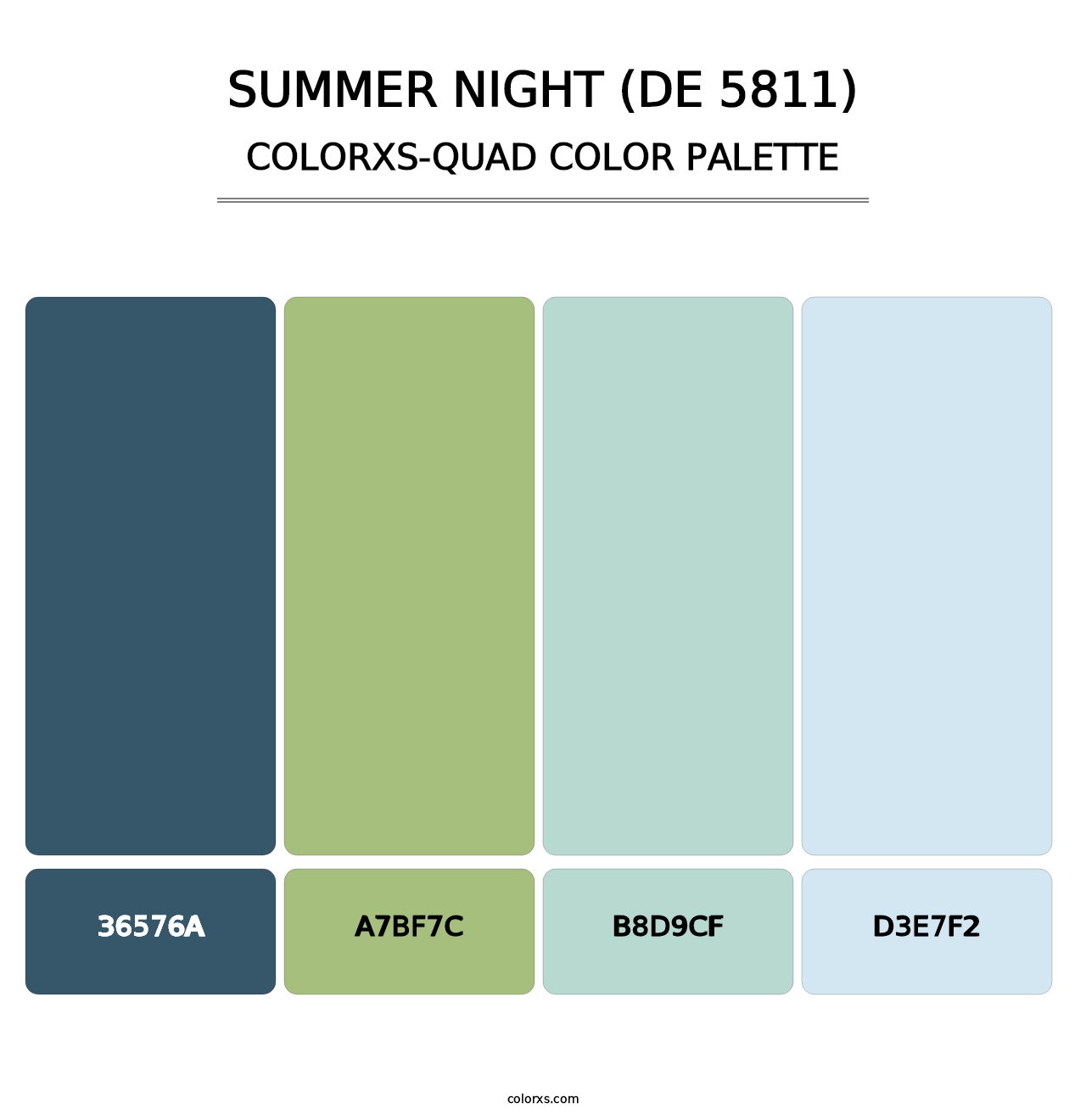 Summer Night (DE 5811) - Colorxs Quad Palette