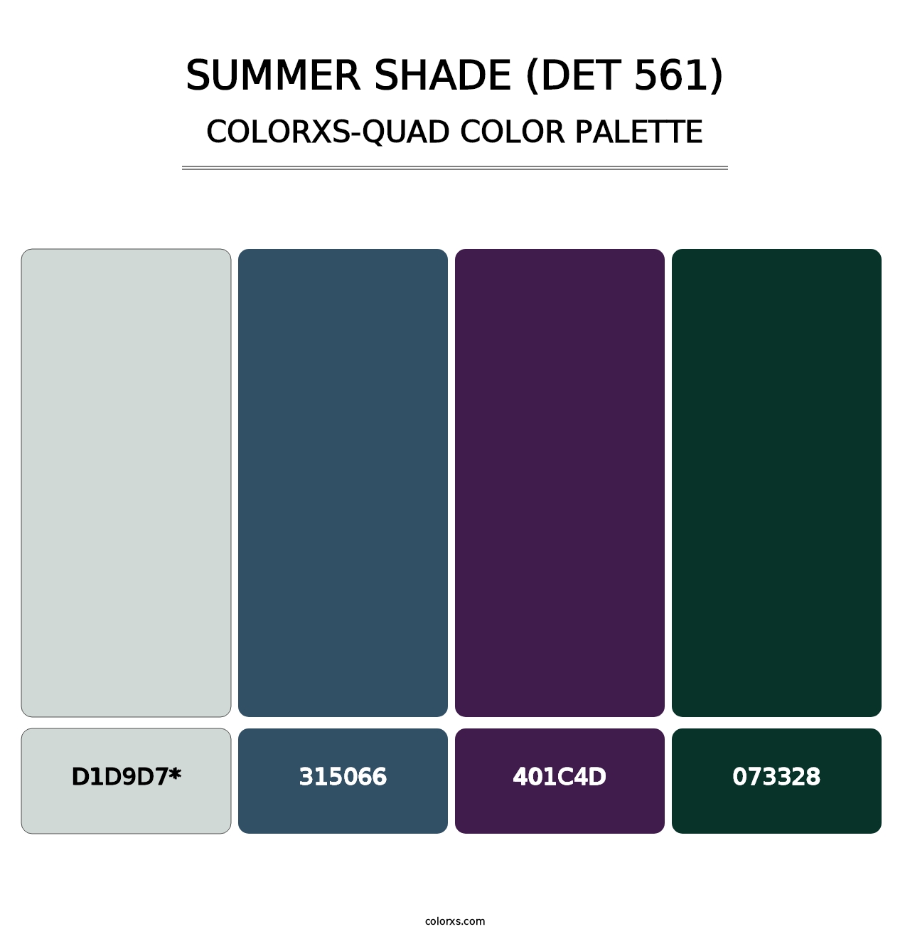 Summer Shade (DET 561) - Colorxs Quad Palette