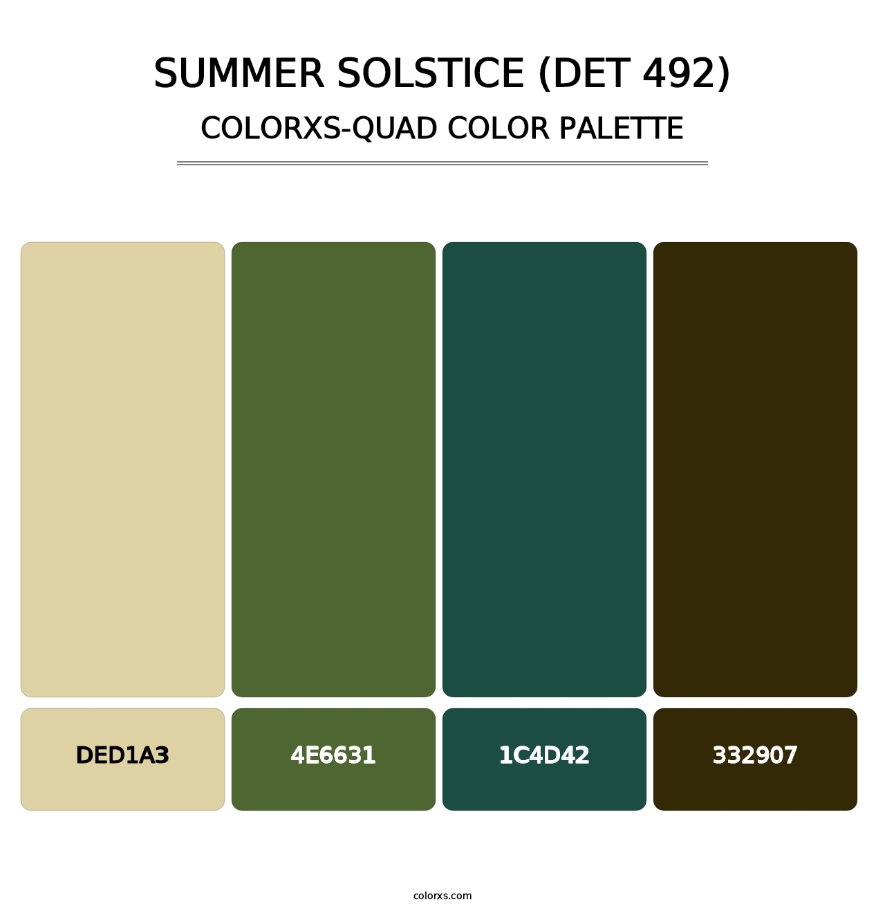 Summer Solstice (DET 492) - Colorxs Quad Palette