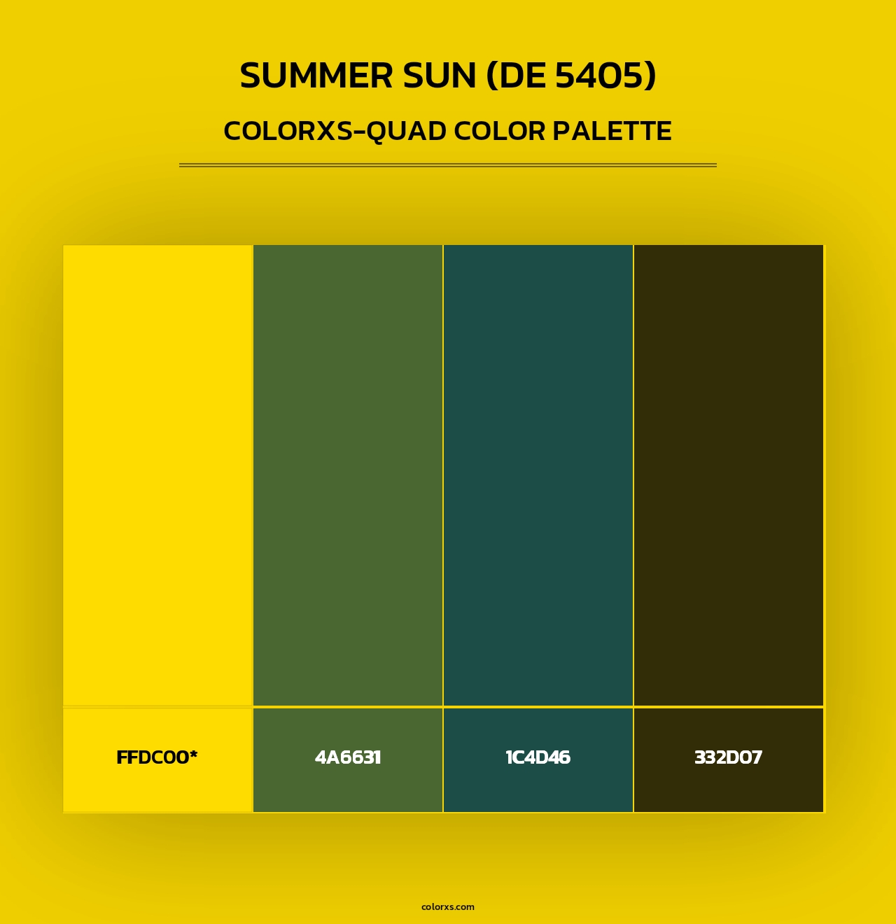 Summer Sun (DE 5405) - Colorxs Quad Palette