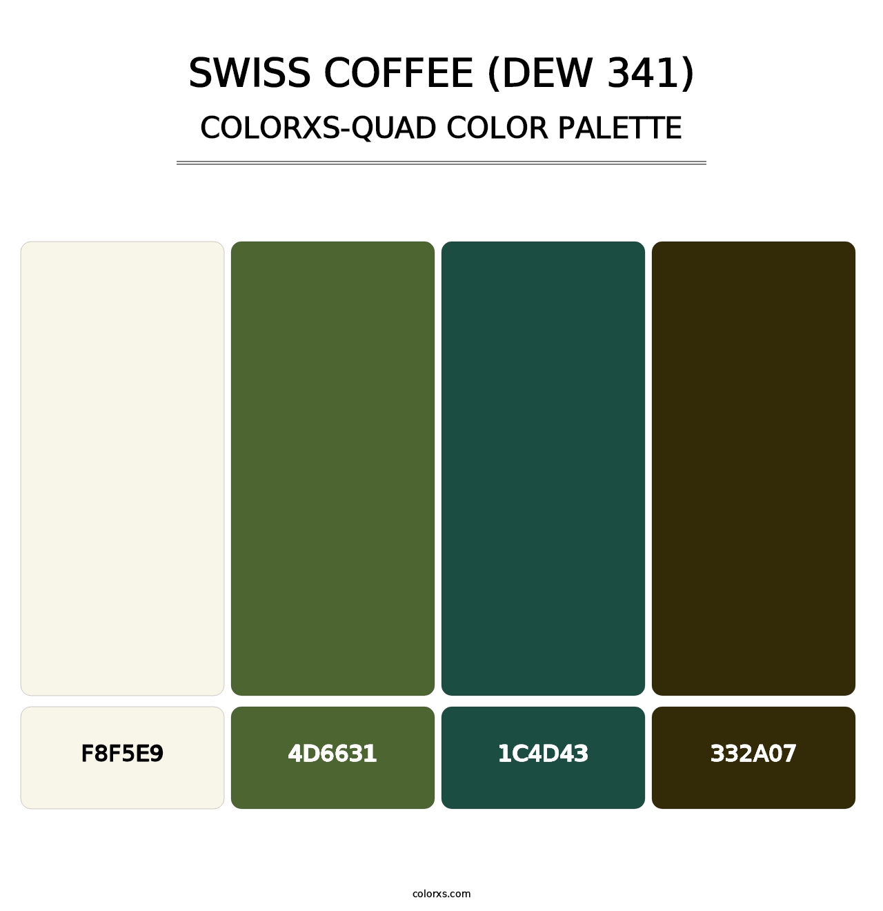 Swiss Coffee (DEW 341) - Colorxs Quad Palette