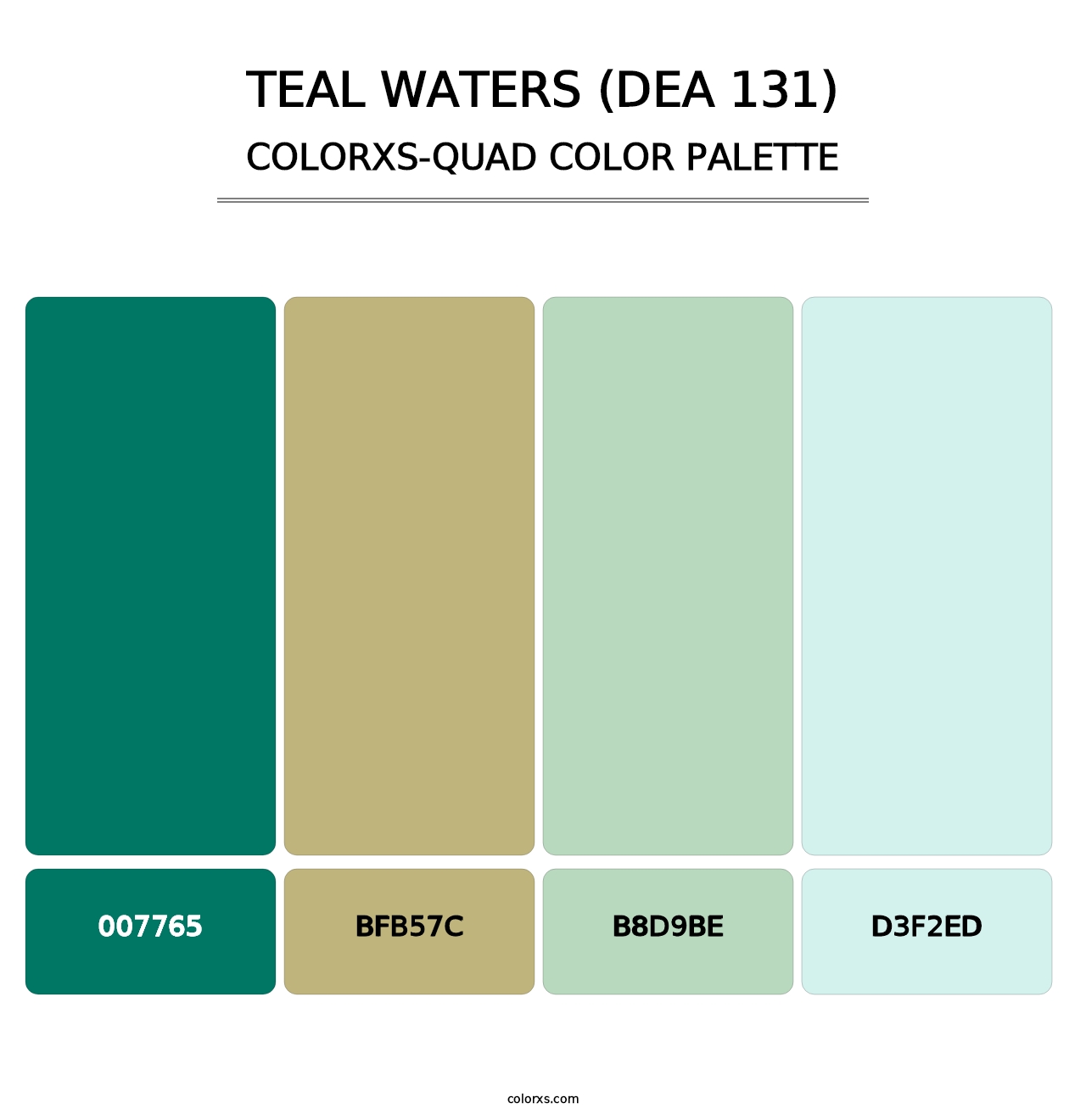 Teal Waters (DEA 131) - Colorxs Quad Palette