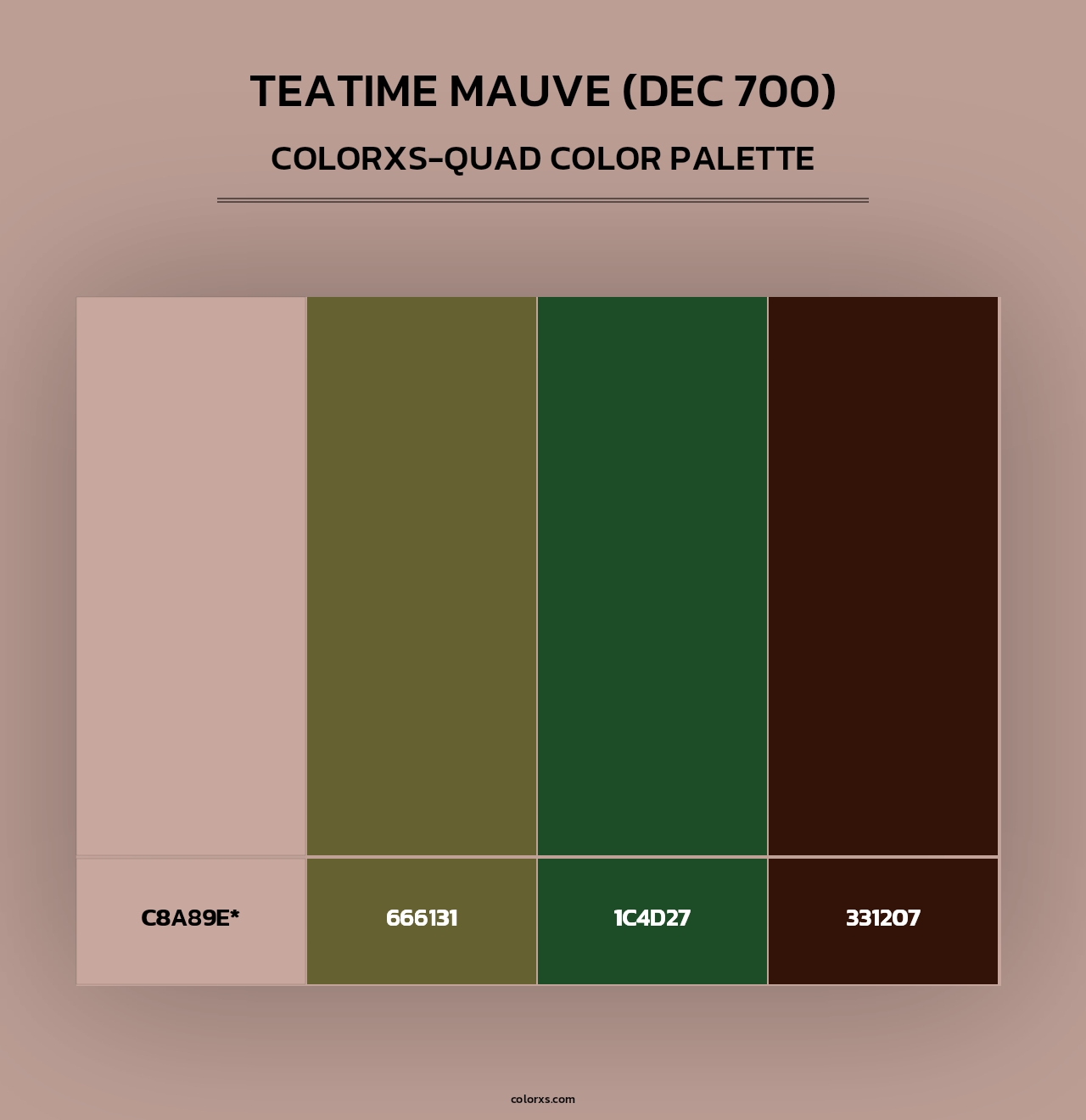Teatime Mauve (DEC 700) - Colorxs Quad Palette