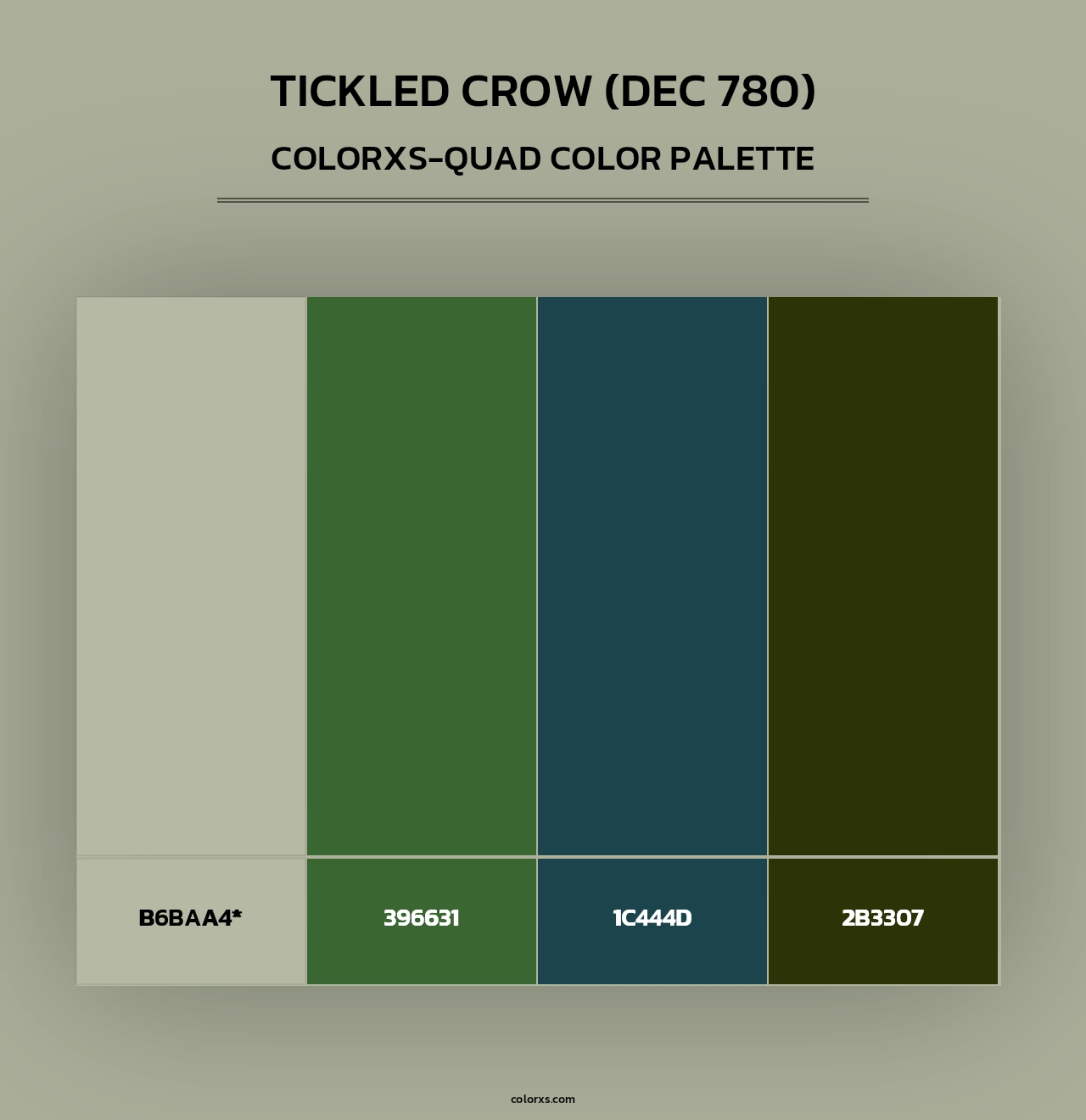Tickled Crow (DEC 780) - Colorxs Quad Palette