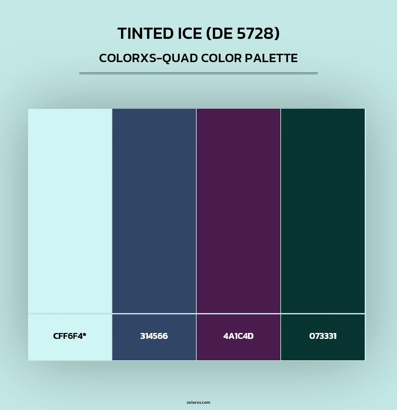 Tinted Ice (DE 5728) - Colorxs Quad Palette