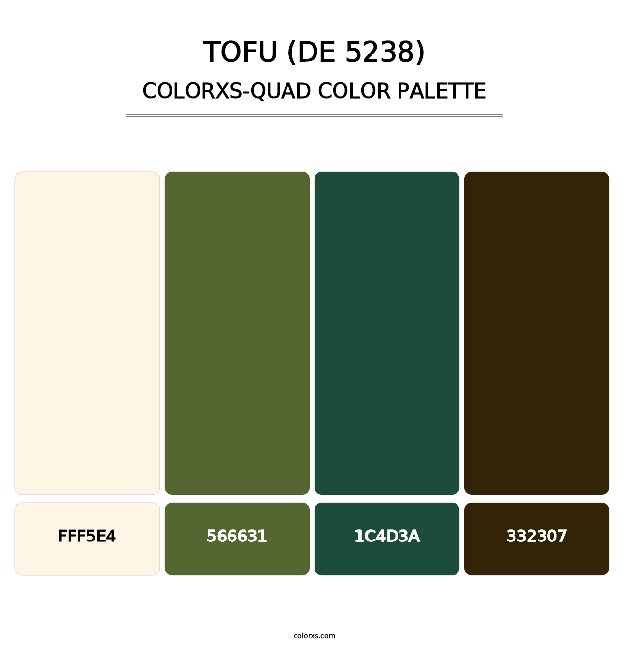Tofu (DE 5238) - Colorxs Quad Palette