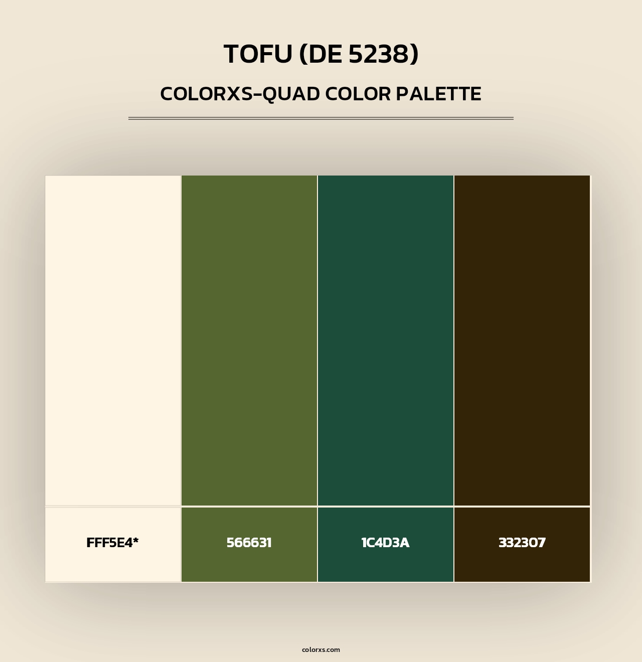 Tofu (DE 5238) - Colorxs Quad Palette