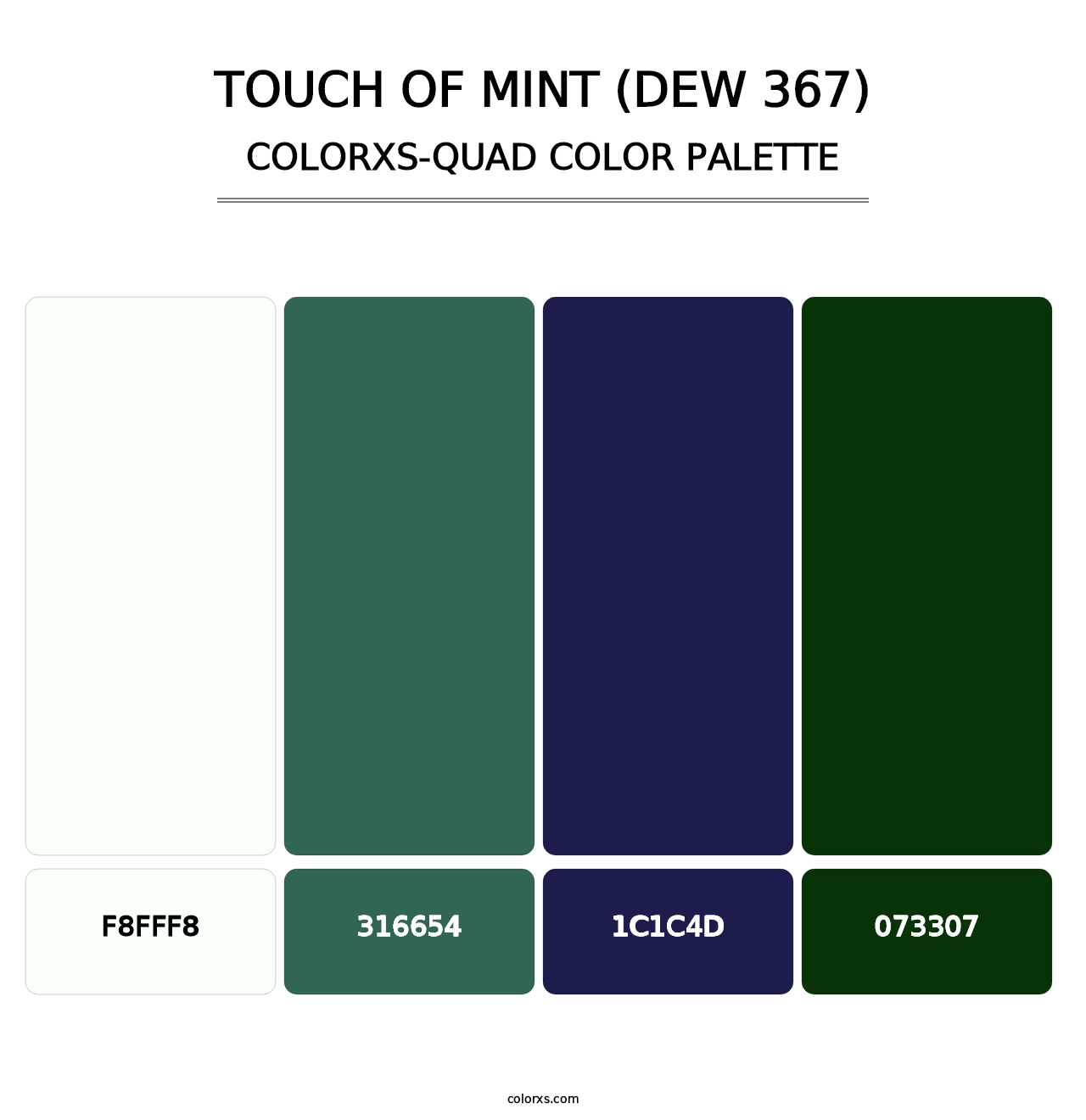 Touch of Mint (DEW 367) - Colorxs Quad Palette