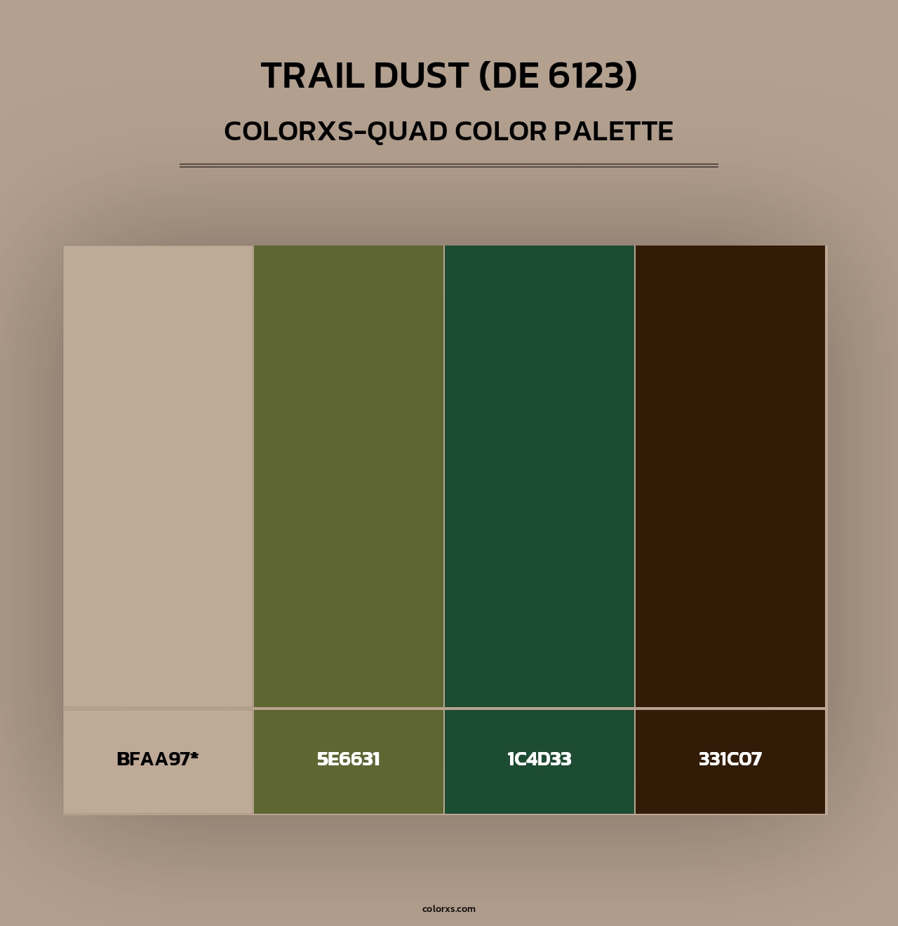 Trail Dust (DE 6123) - Colorxs Quad Palette