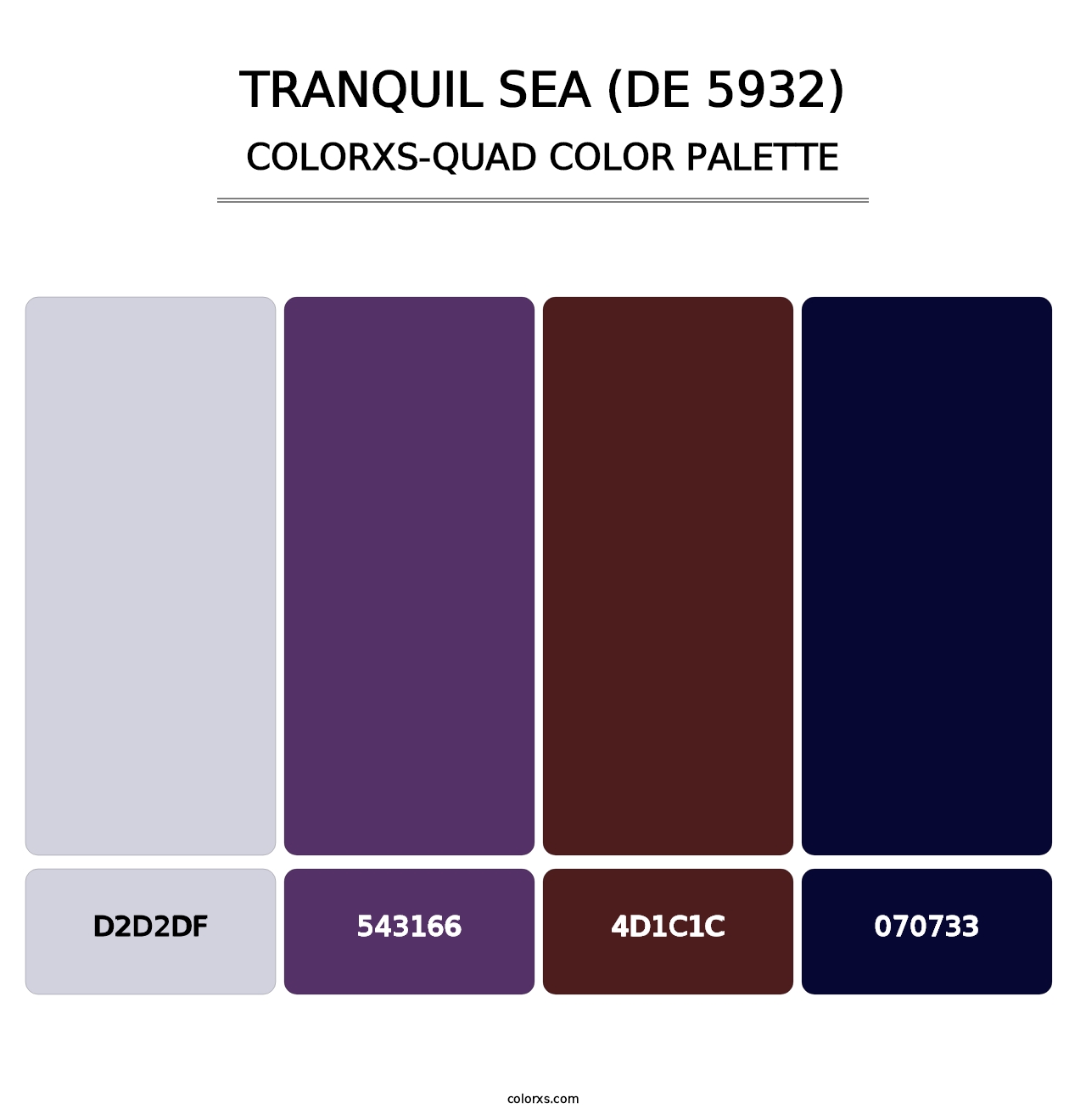 Tranquil Sea (DE 5932) - Colorxs Quad Palette