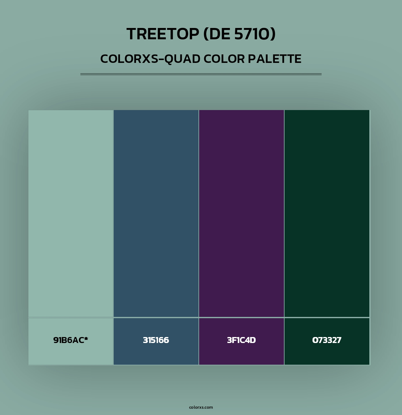 Treetop (DE 5710) - Colorxs Quad Palette