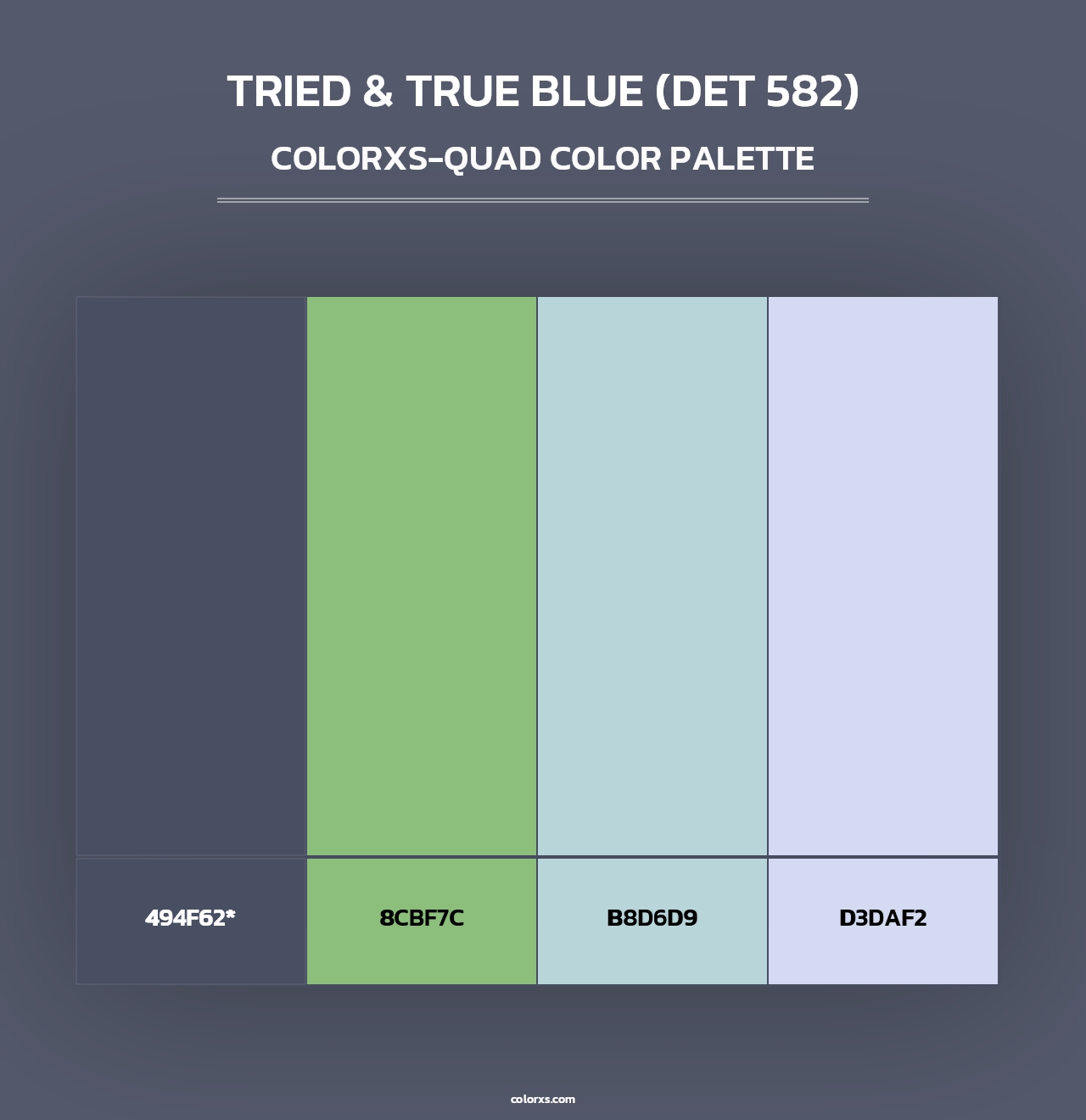 Tried & True Blue (DET 582) - Colorxs Quad Palette