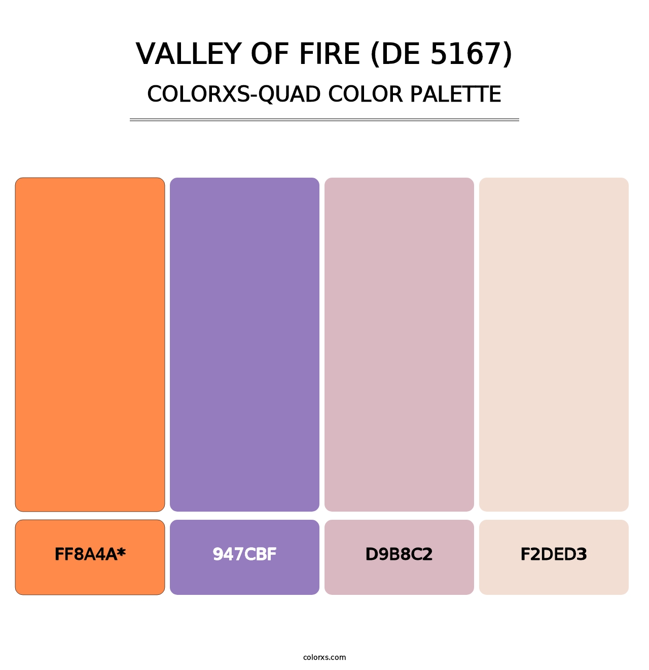Valley of Fire (DE 5167) - Colorxs Quad Palette