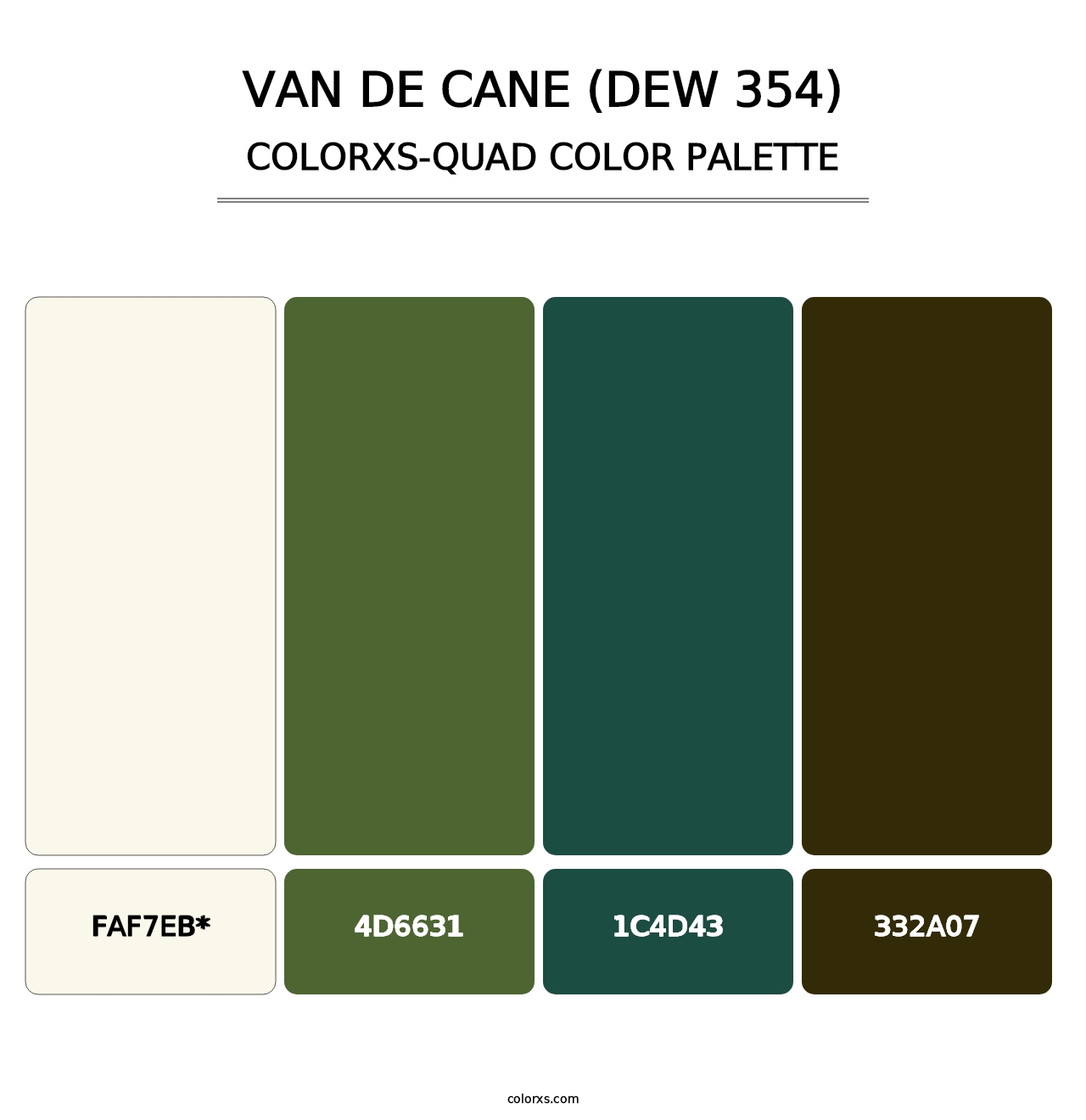 Van de Cane (DEW 354) - Colorxs Quad Palette