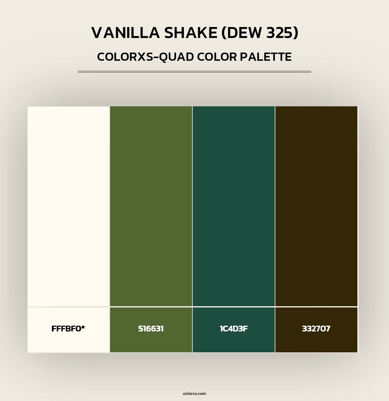 Vanilla Shake (DEW 325) - Colorxs Quad Palette