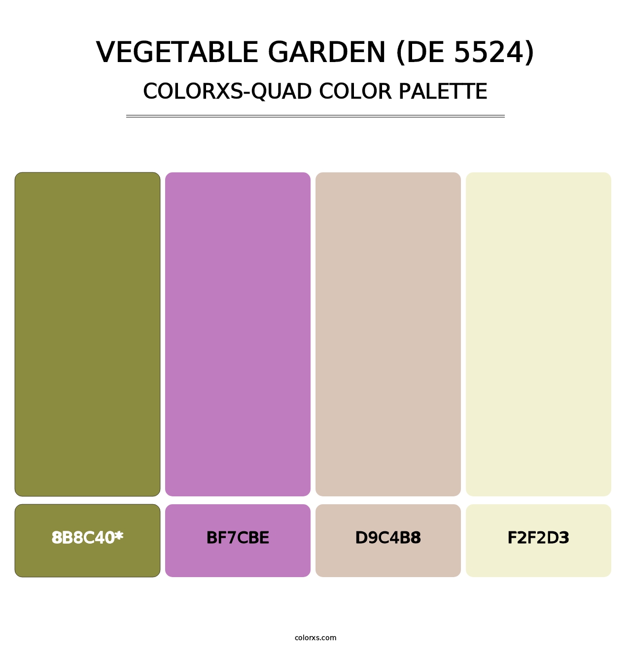 Vegetable Garden (DE 5524) - Colorxs Quad Palette