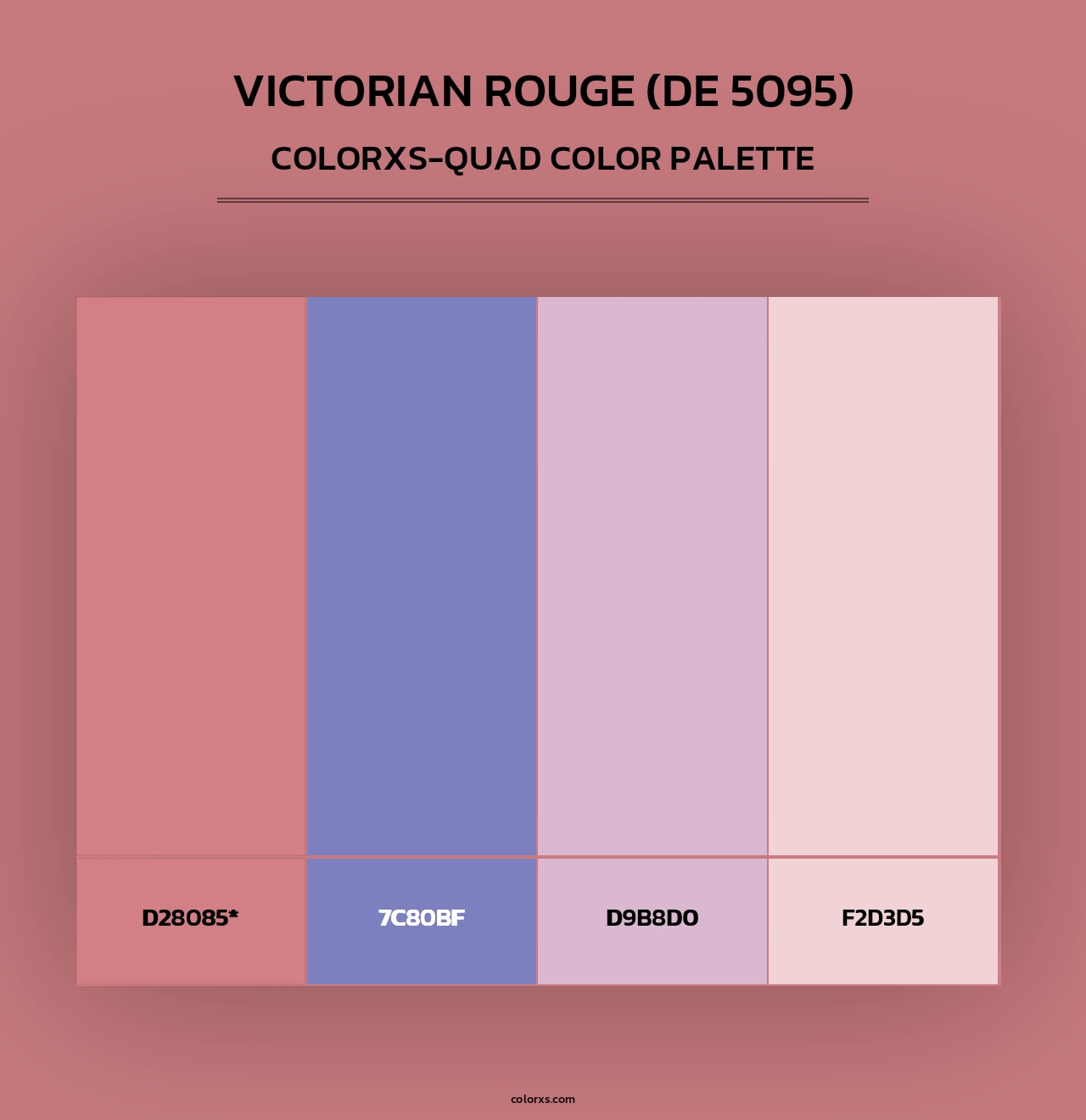 Victorian Rouge (DE 5095) - Colorxs Quad Palette