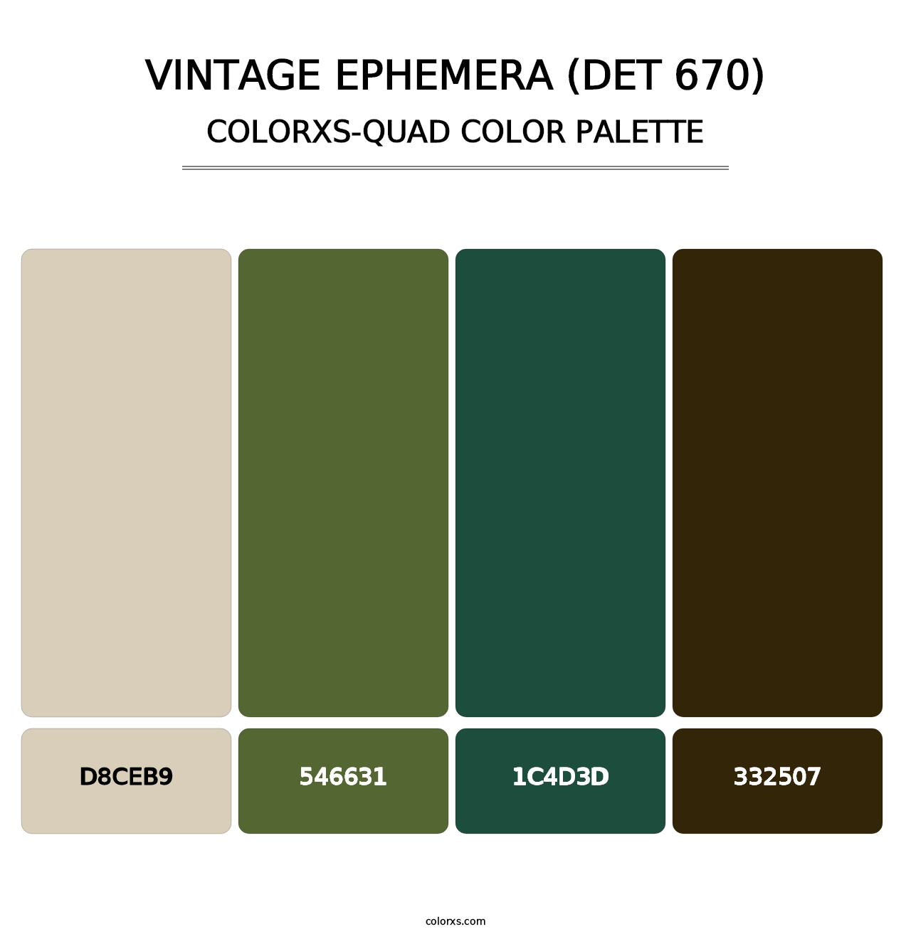 Vintage Ephemera (DET 670) - Colorxs Quad Palette