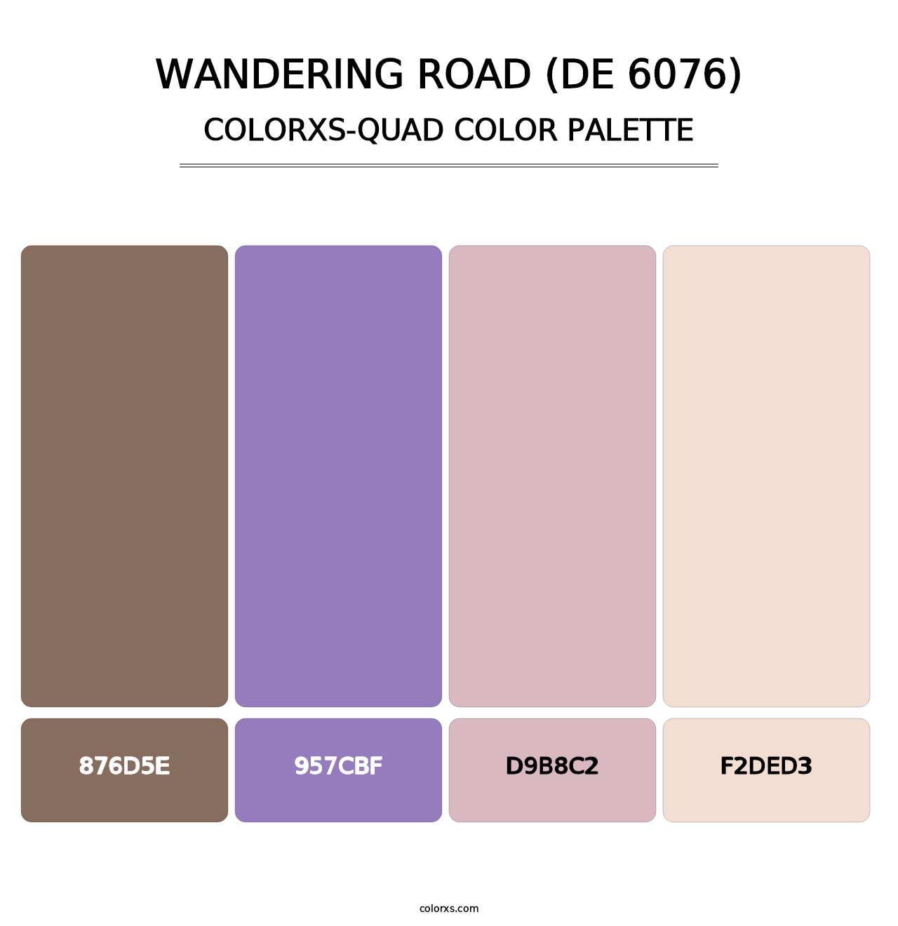 Wandering Road (DE 6076) - Colorxs Quad Palette
