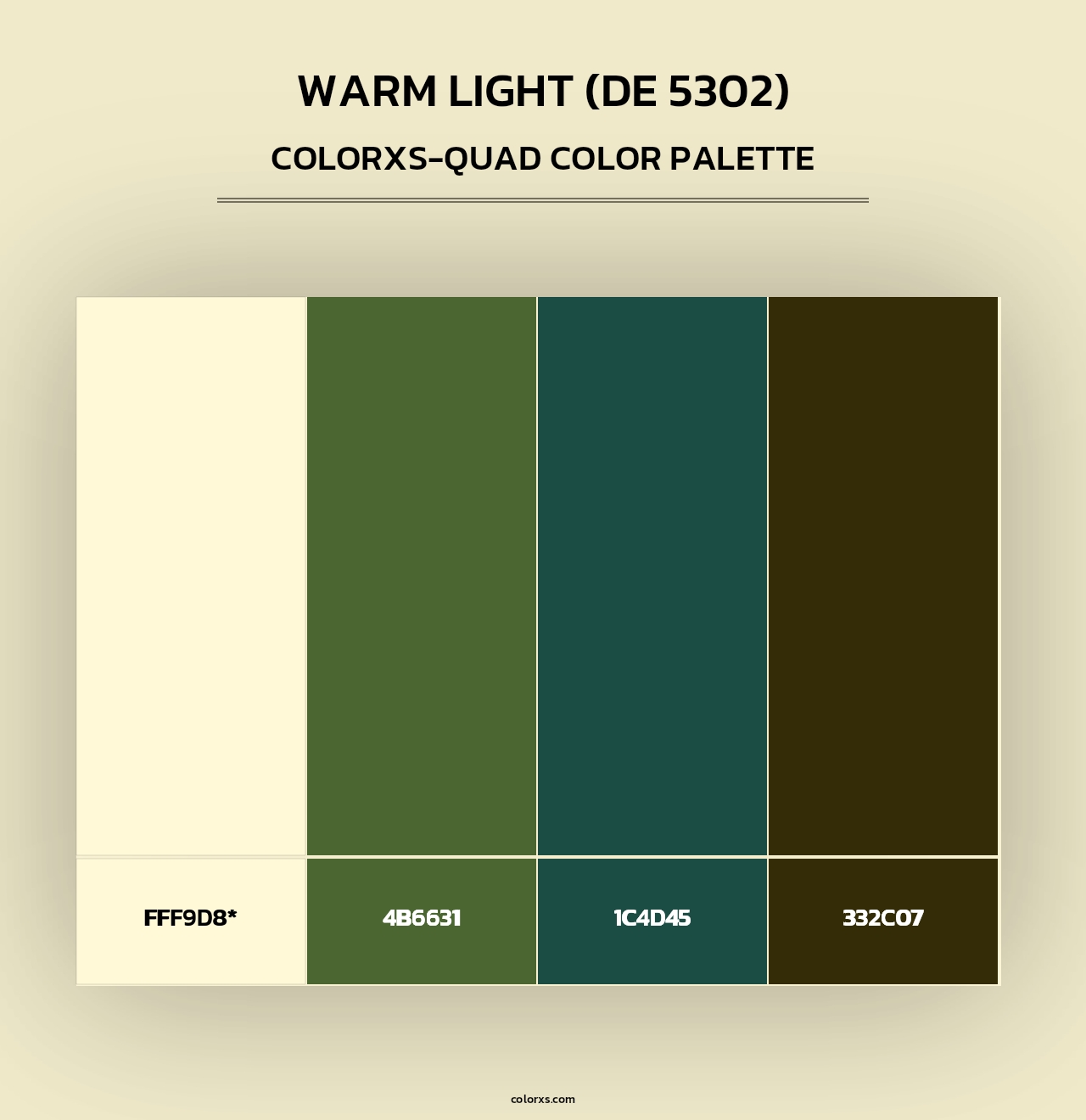 Warm Light (DE 5302) - Colorxs Quad Palette