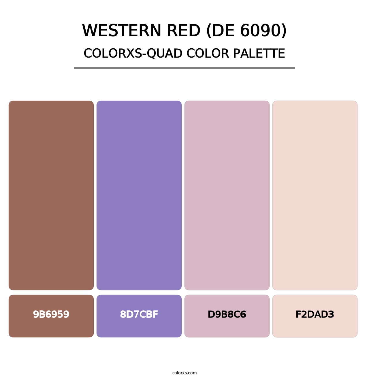 Western Red (DE 6090) - Colorxs Quad Palette