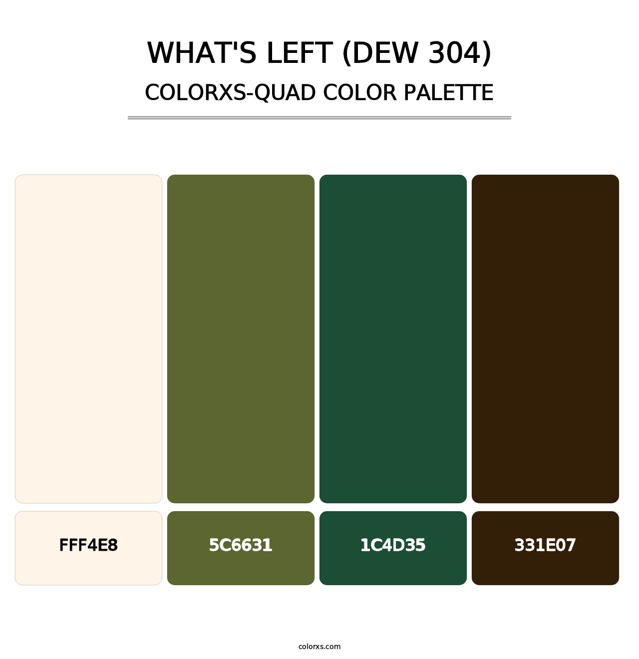 What's Left (DEW 304) - Colorxs Quad Palette