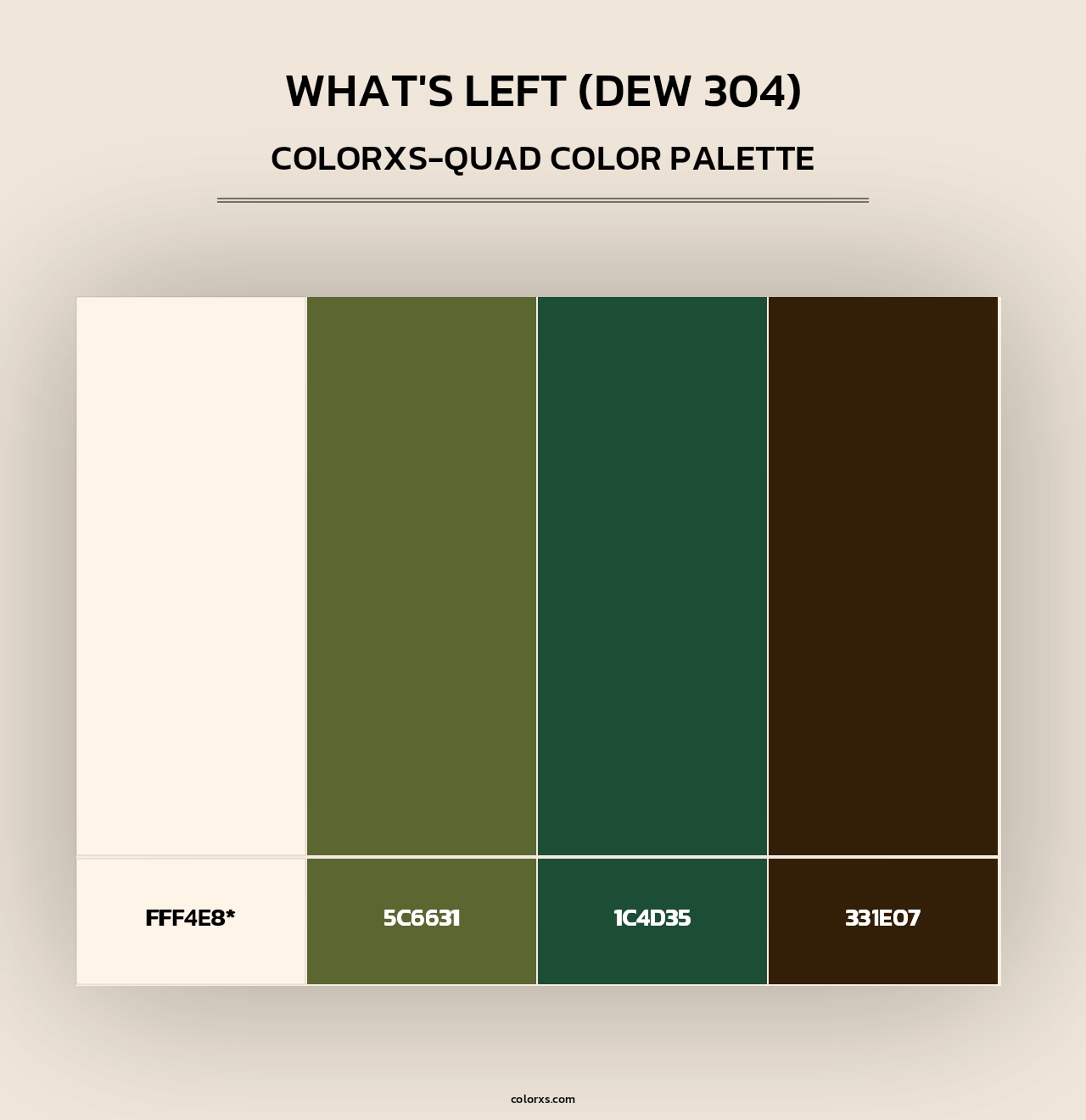 What's Left (DEW 304) - Colorxs Quad Palette